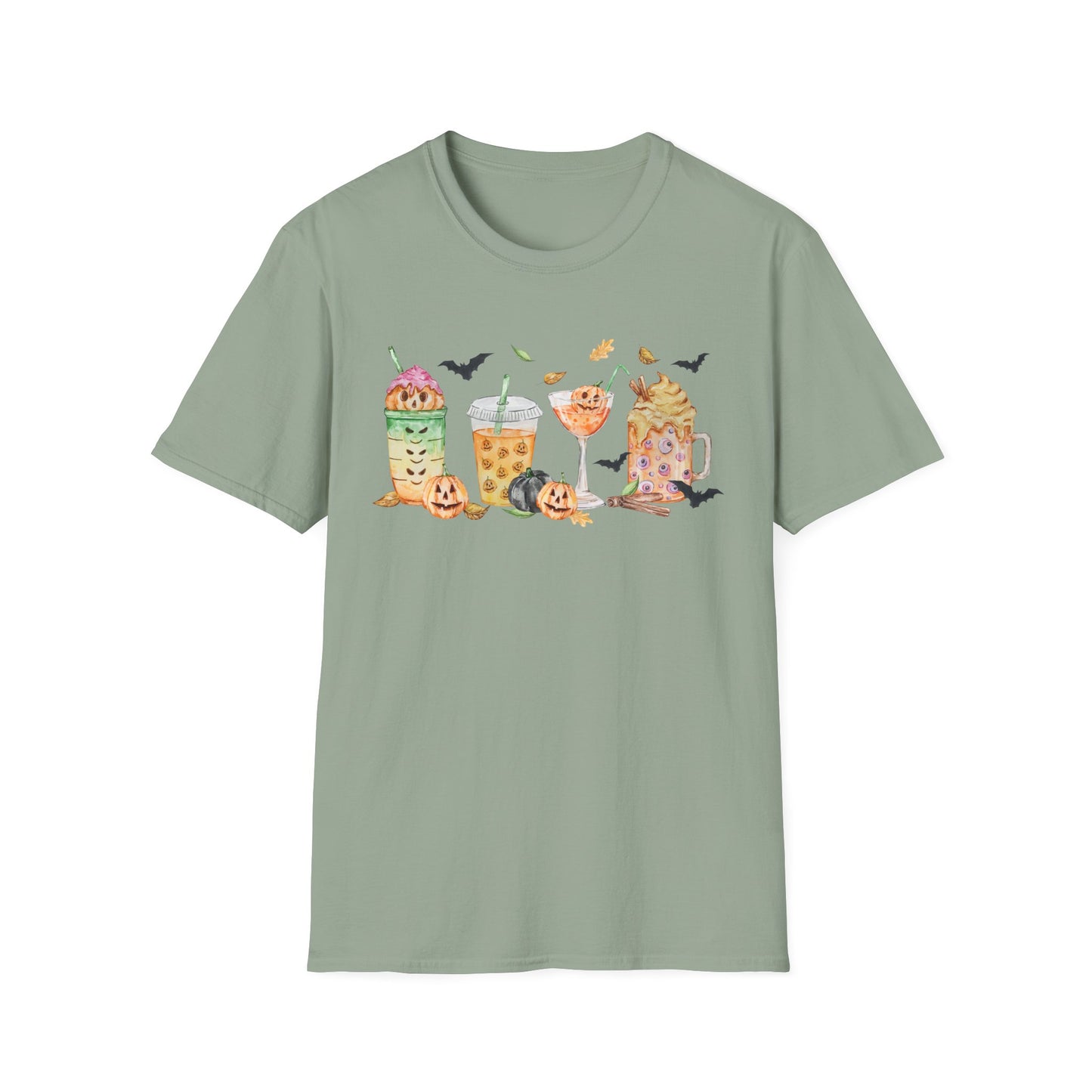 Halloween Beverage Themed T-Shirt- Unisex Softstlye
