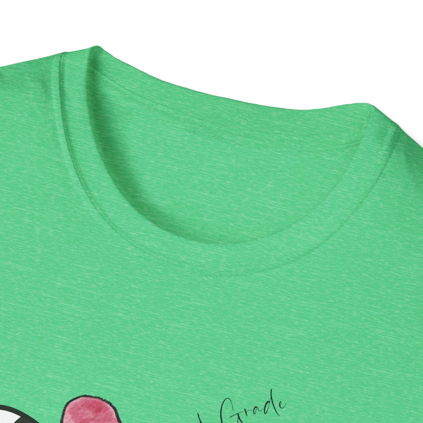 2nd Grade- Checkered Bow + Pencil- Teacher Tee- Softstyle Unisex Tee