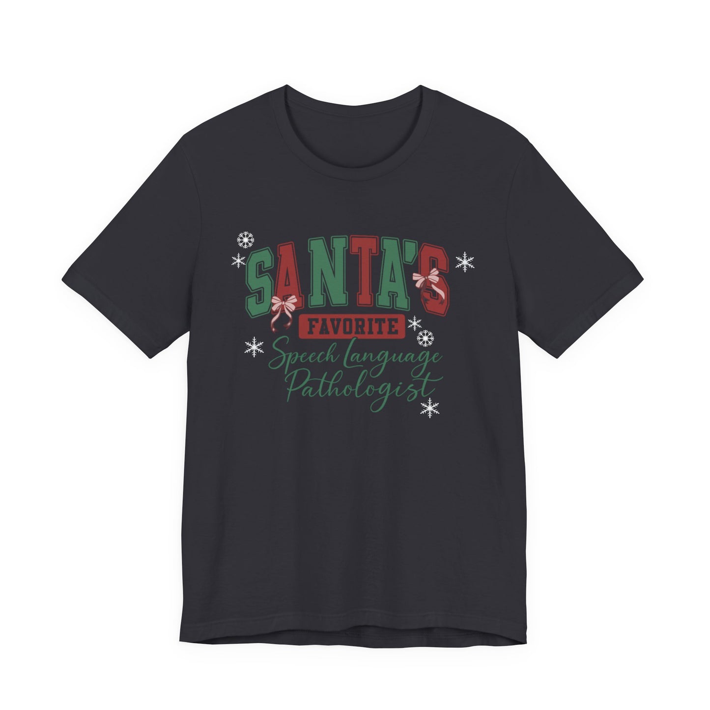 Santa's Favorite Speech Language Pathologist — Christmas Unisex T‑Shirt