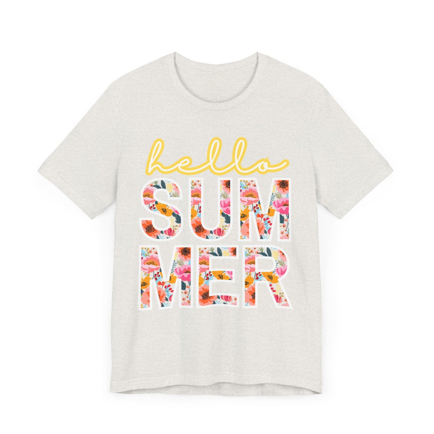 Hello Summer Tee, Summer Shirt, Unisex T-Shirt, Vacation Apparel, Gift for Beach Lovers