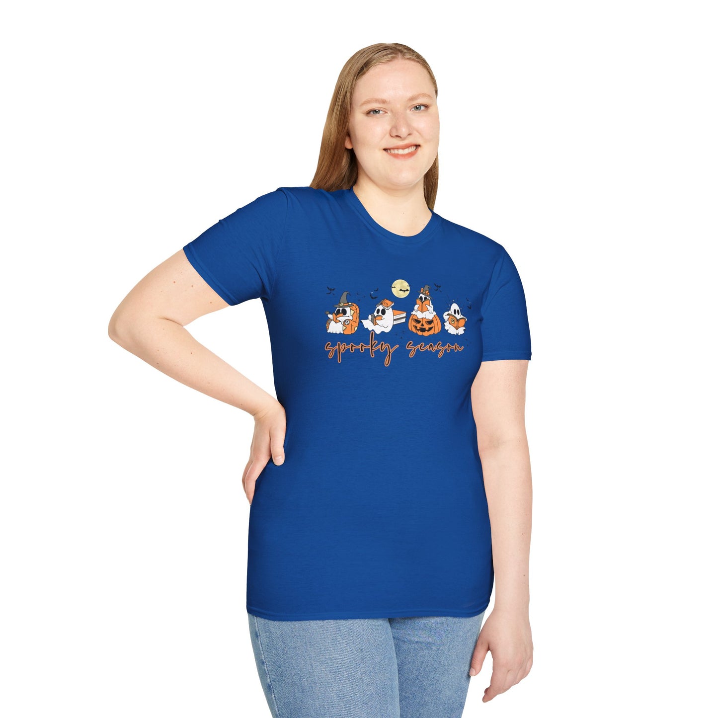 Reading Ghosts- Spooky Season, Unisex Softstyle Tee
