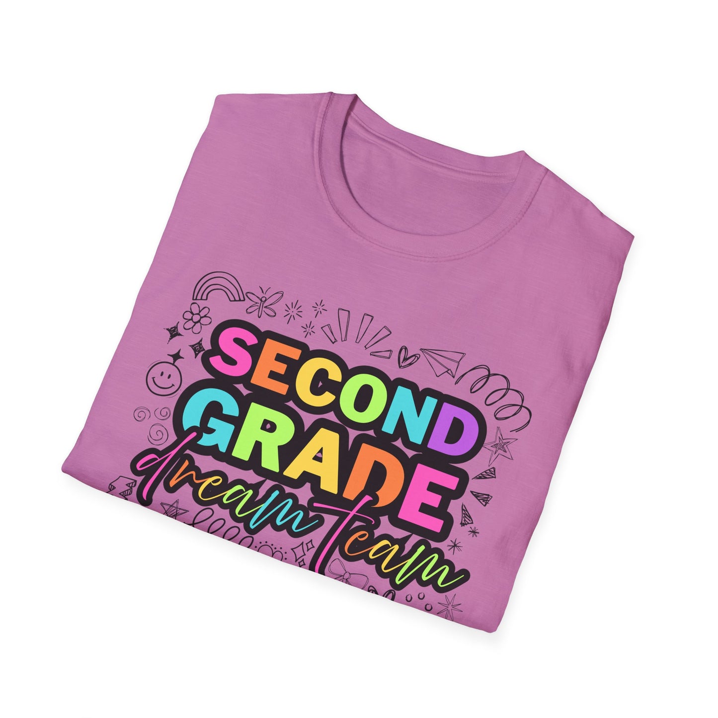 Dream Team- 2nd Grade- Unisex Softstyle T-Shirt- Teacher Life