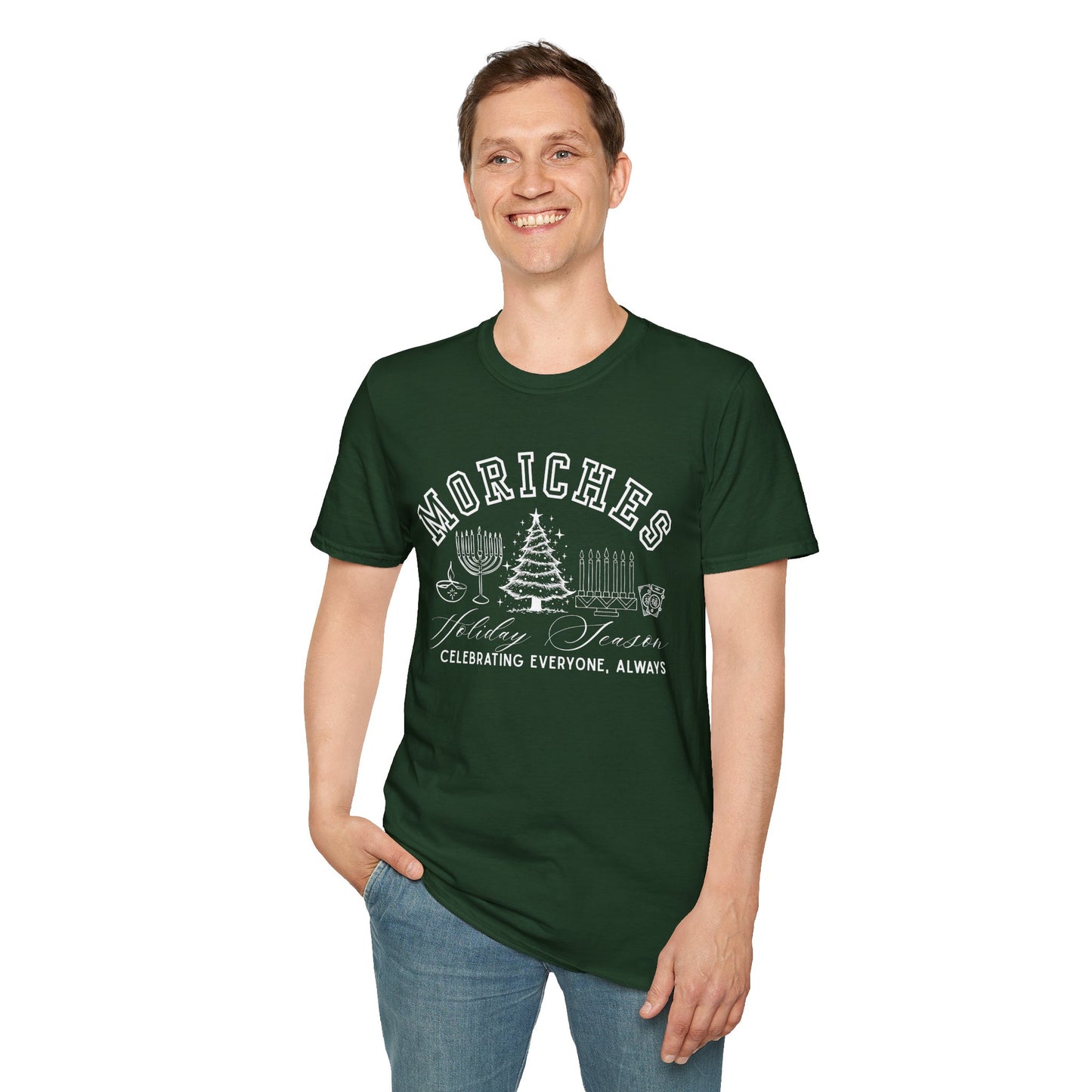 Moriches- Celebrating Everyone, Always Holiday T-Shirt (Christmas)