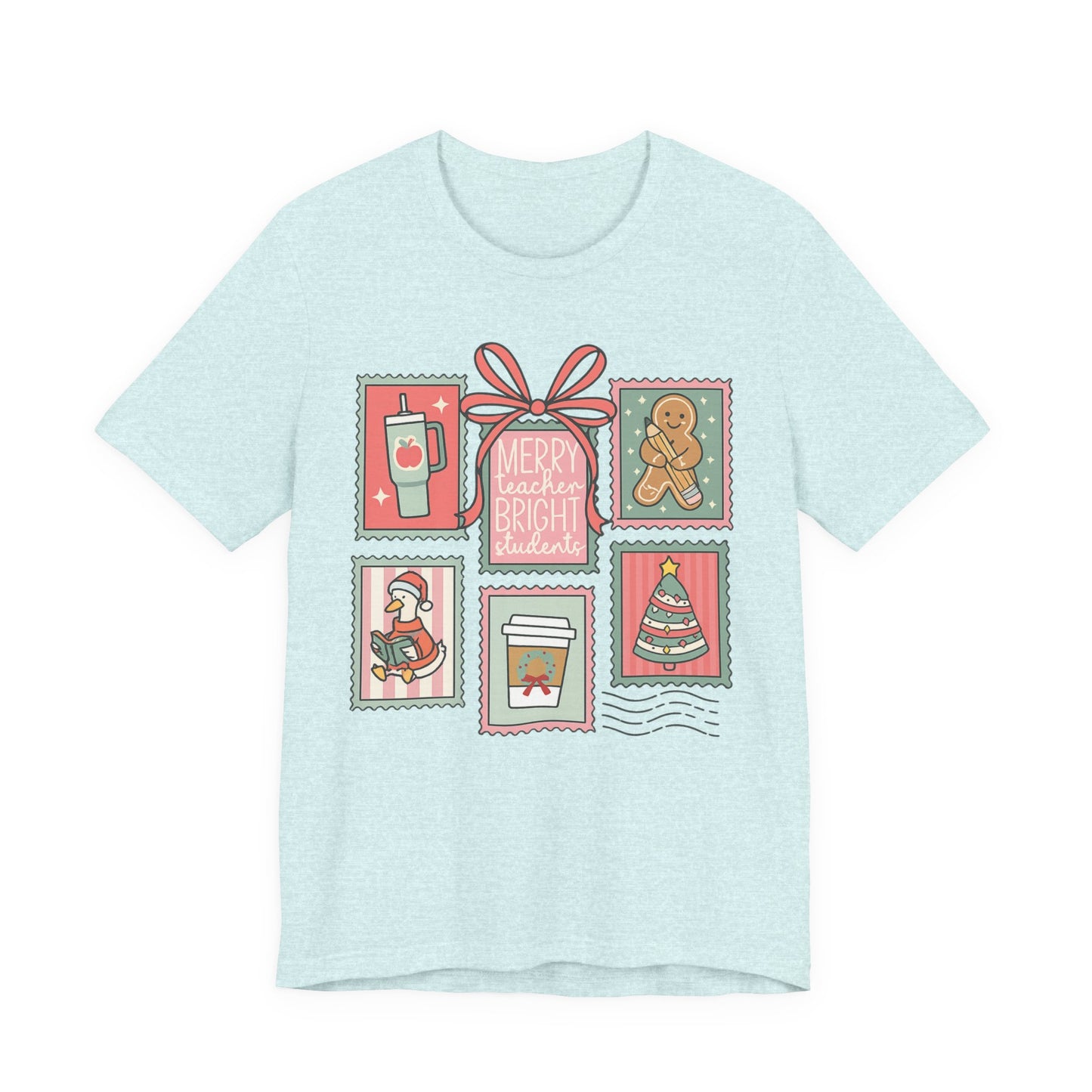 Merry Teacher, Bright Students— Christmas Unisex T‑Shirt