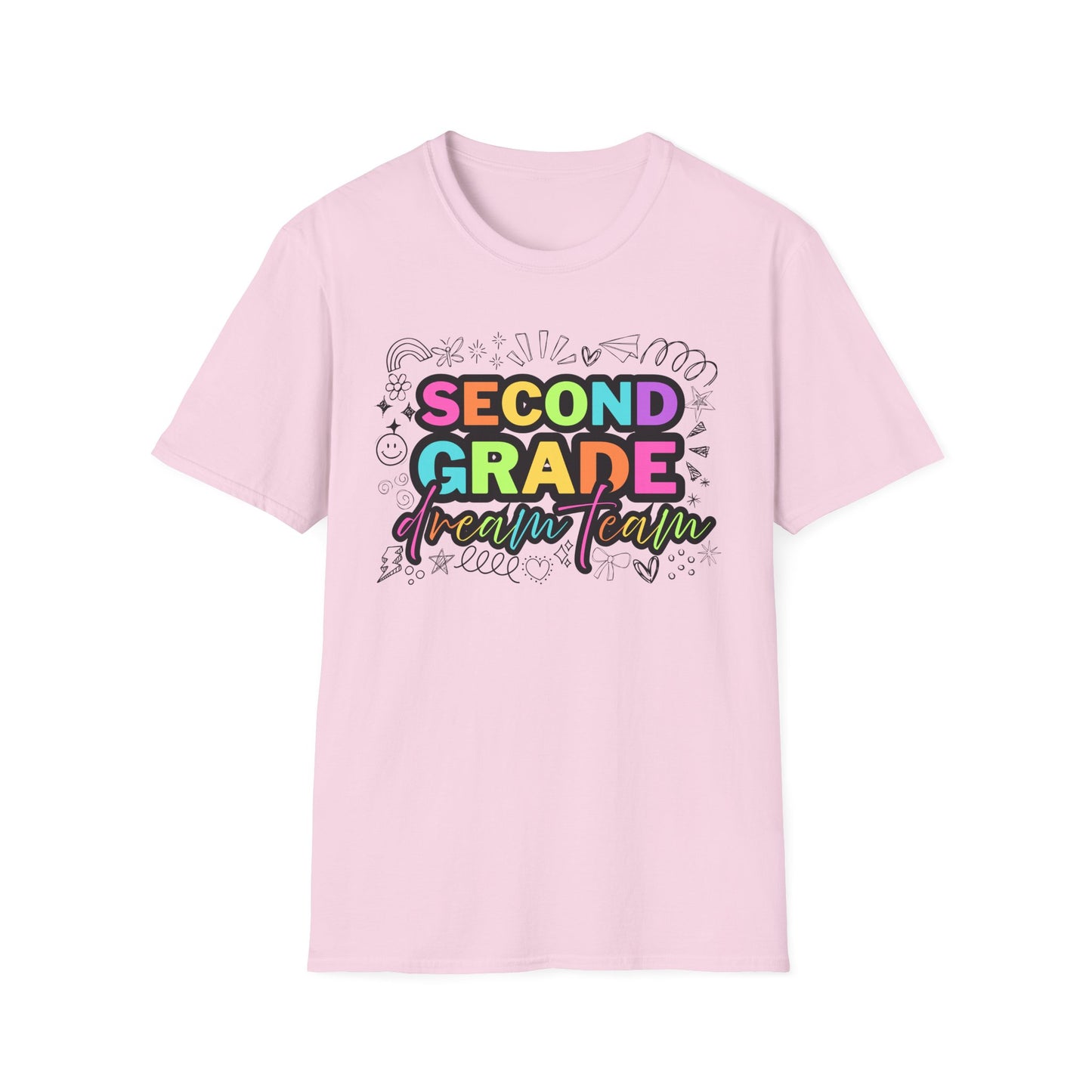Dream Team- 2nd Grade- Unisex Softstyle T-Shirt- Teacher Life