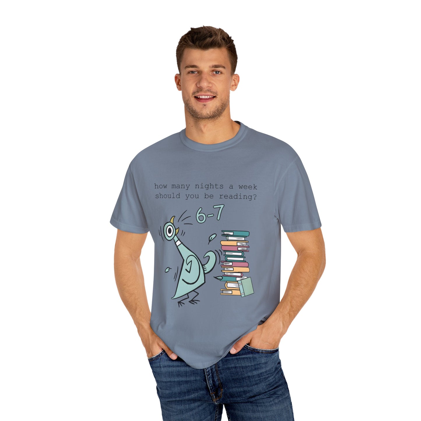 “How many nights a week should you be reading? 6-7” -Teacher Graphic T-Shirt
