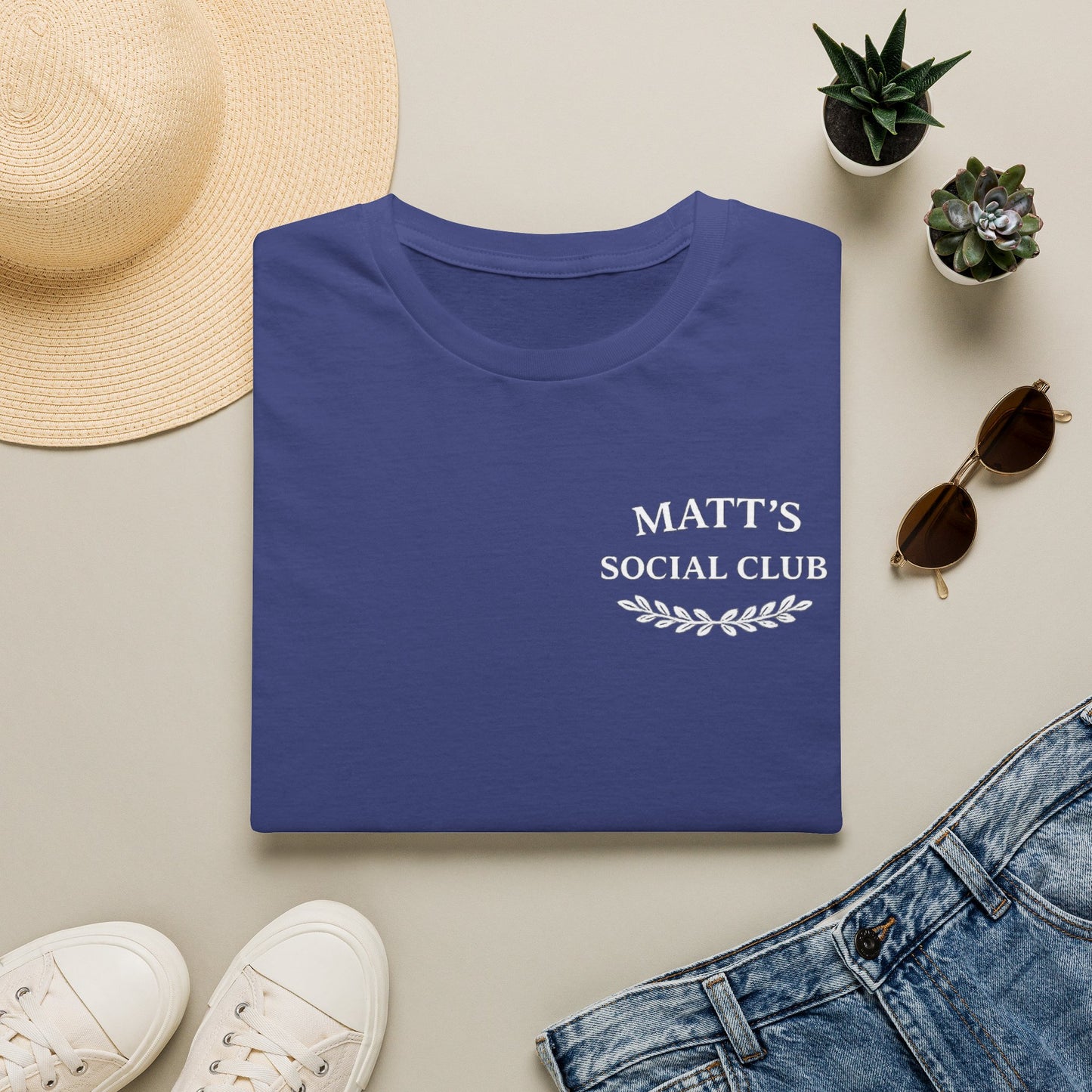 "Matt's Social Club" Soft Feel T-Shirt — Personalized