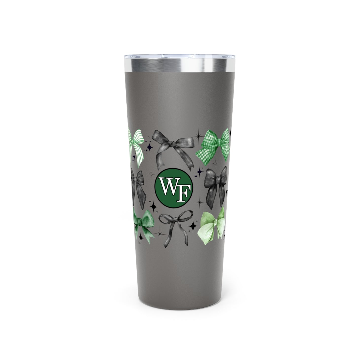 22oz Copper Vacuum Insulated Tumbler with WF Logo and Bows
