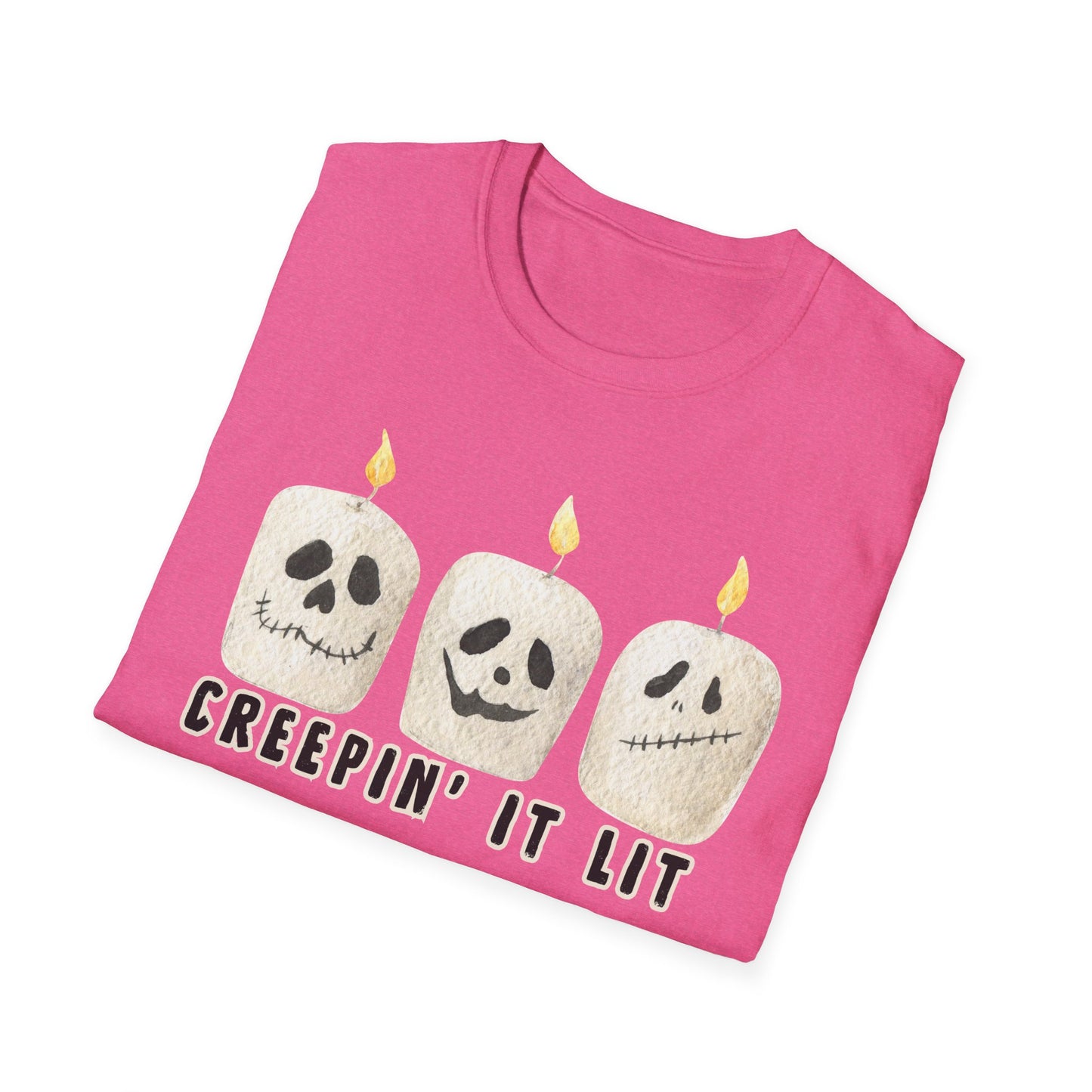 Creepin' it Lit Halloween Themed T-Shirt- Unisex Softstlye