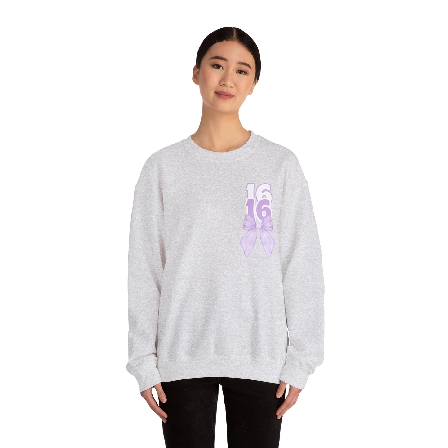 Sweet Sixteen Crewneck Sweatshirt, Birthday Gift, Unisex- Personalized
