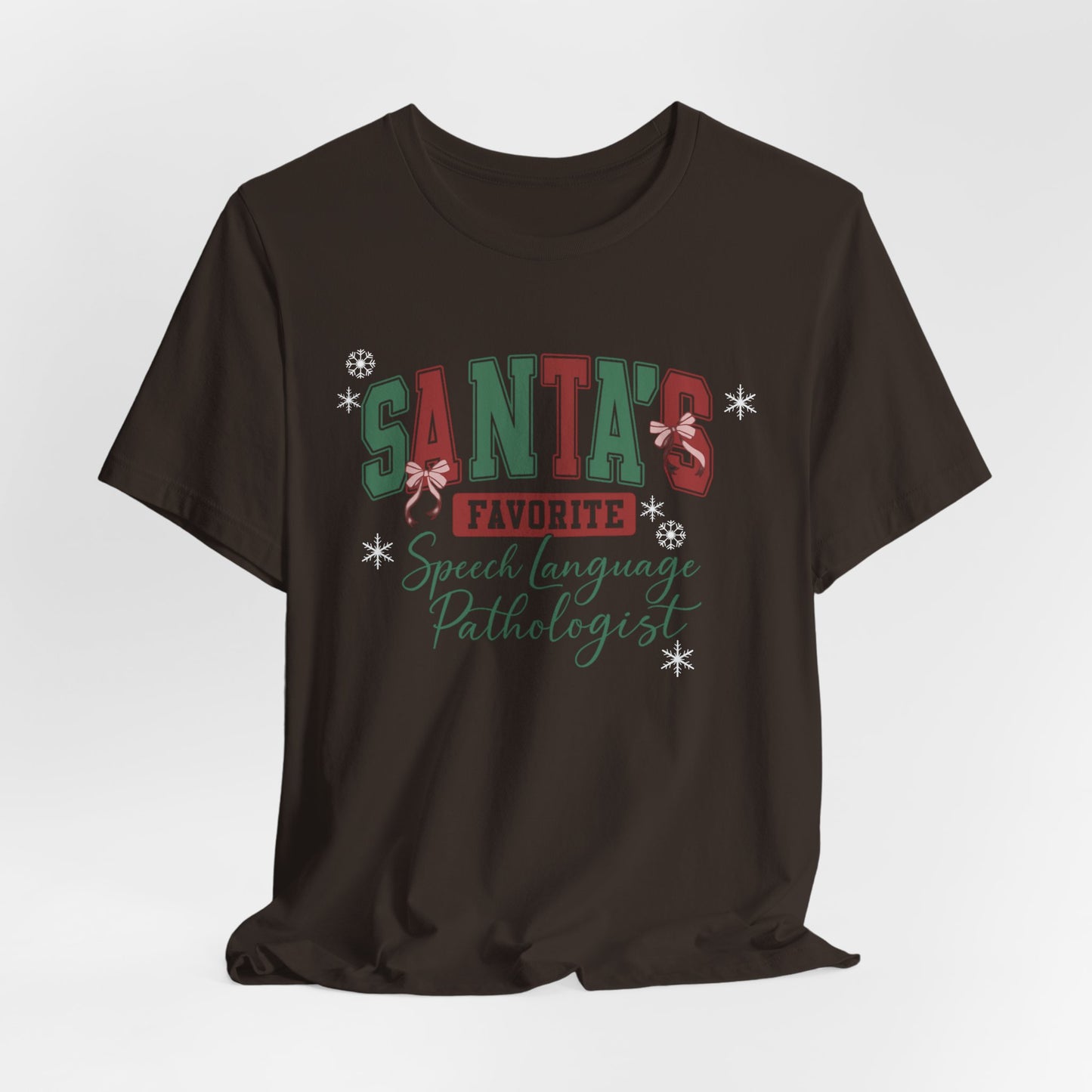 Santa's Favorite Speech Language Pathologist — Christmas Unisex T‑Shirt