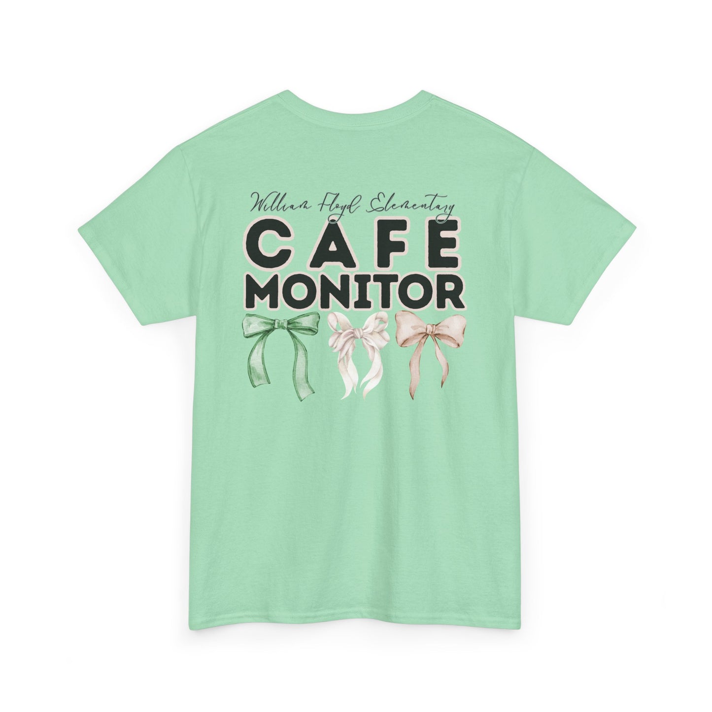 WFE Cafe Monitor and Bows- Unisex Heavy Cotton Tee with Bow Design