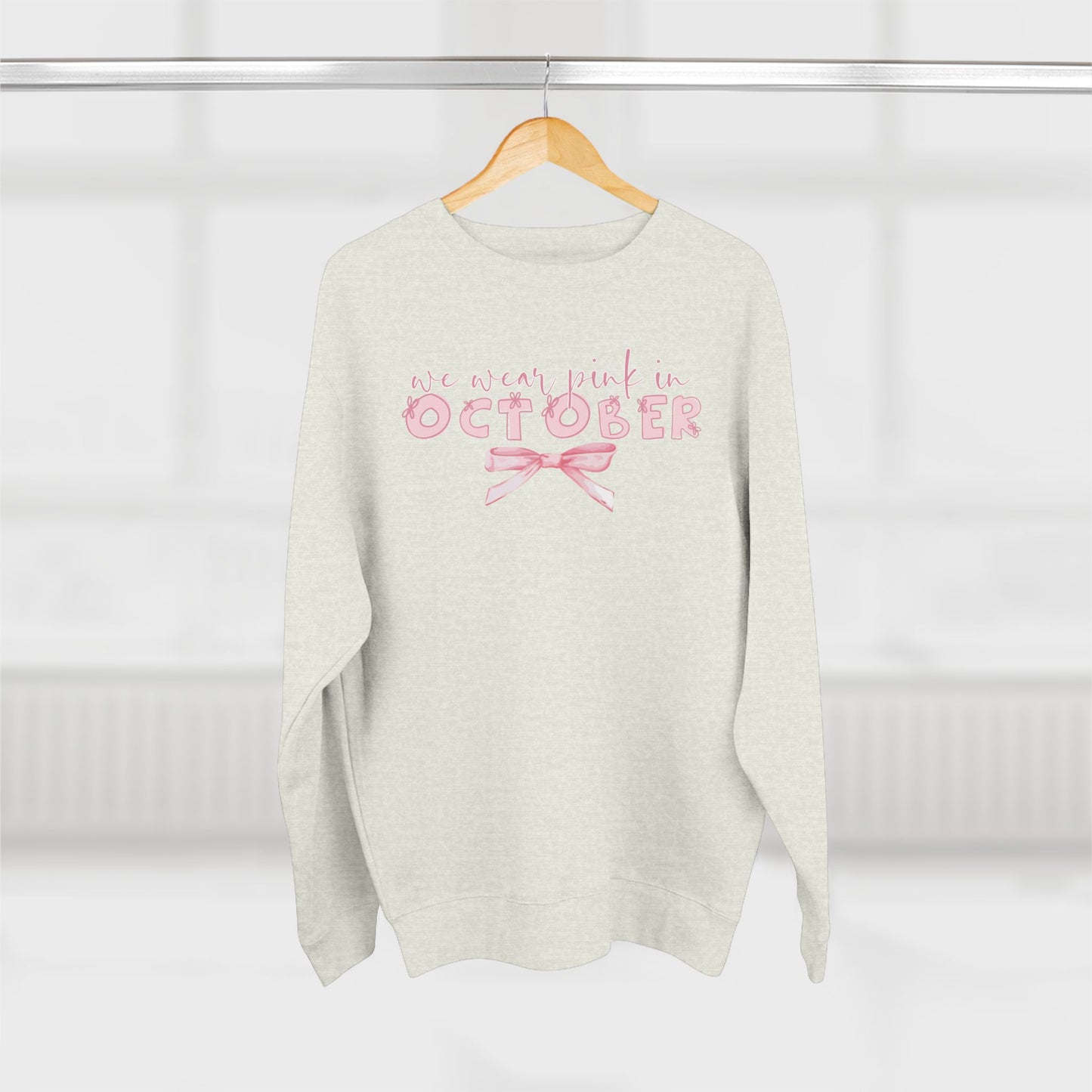 We Wear Pink in October- Awareness Unisex Crewneck Sweatshirt