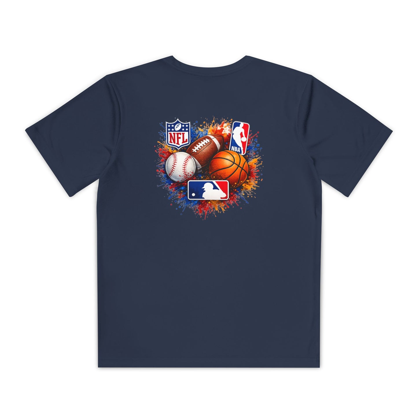 Multi-Sport Splash Design (Football, Baseball, Basketball)- Personalized
