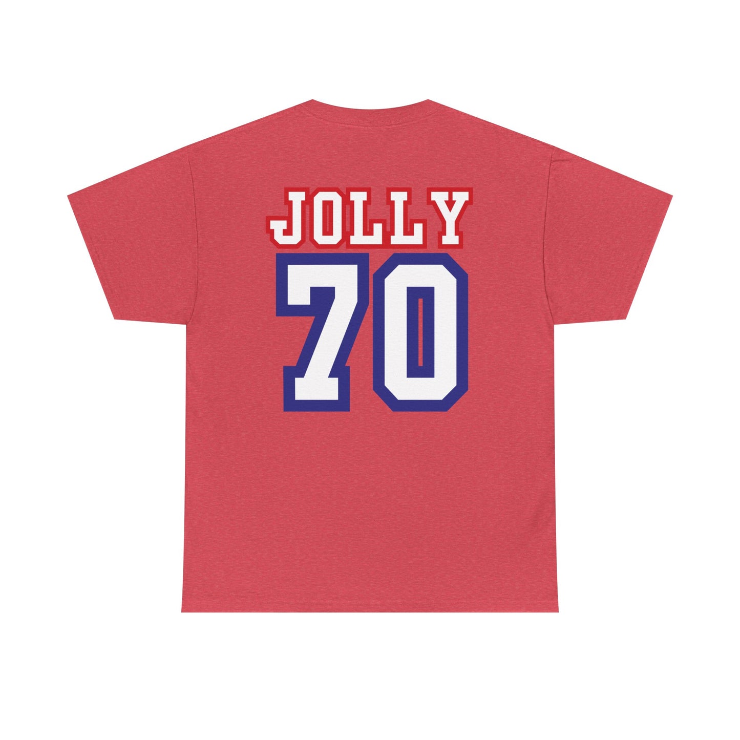 Custom- Jolly- Grandpa's Biggest Fan Unisex Heavy Cotton Tee - Patriotic Family Shirt