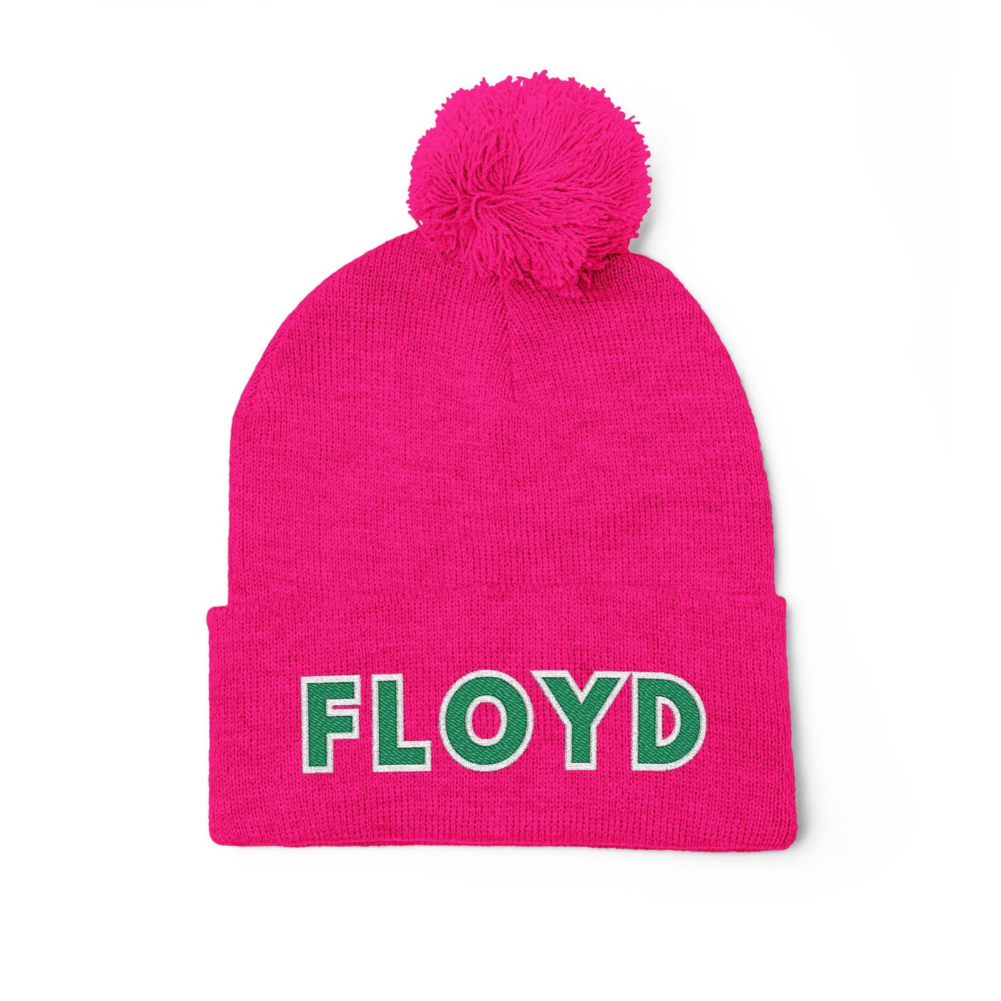 FLOYD Embroidered Pom-Pom Beanie