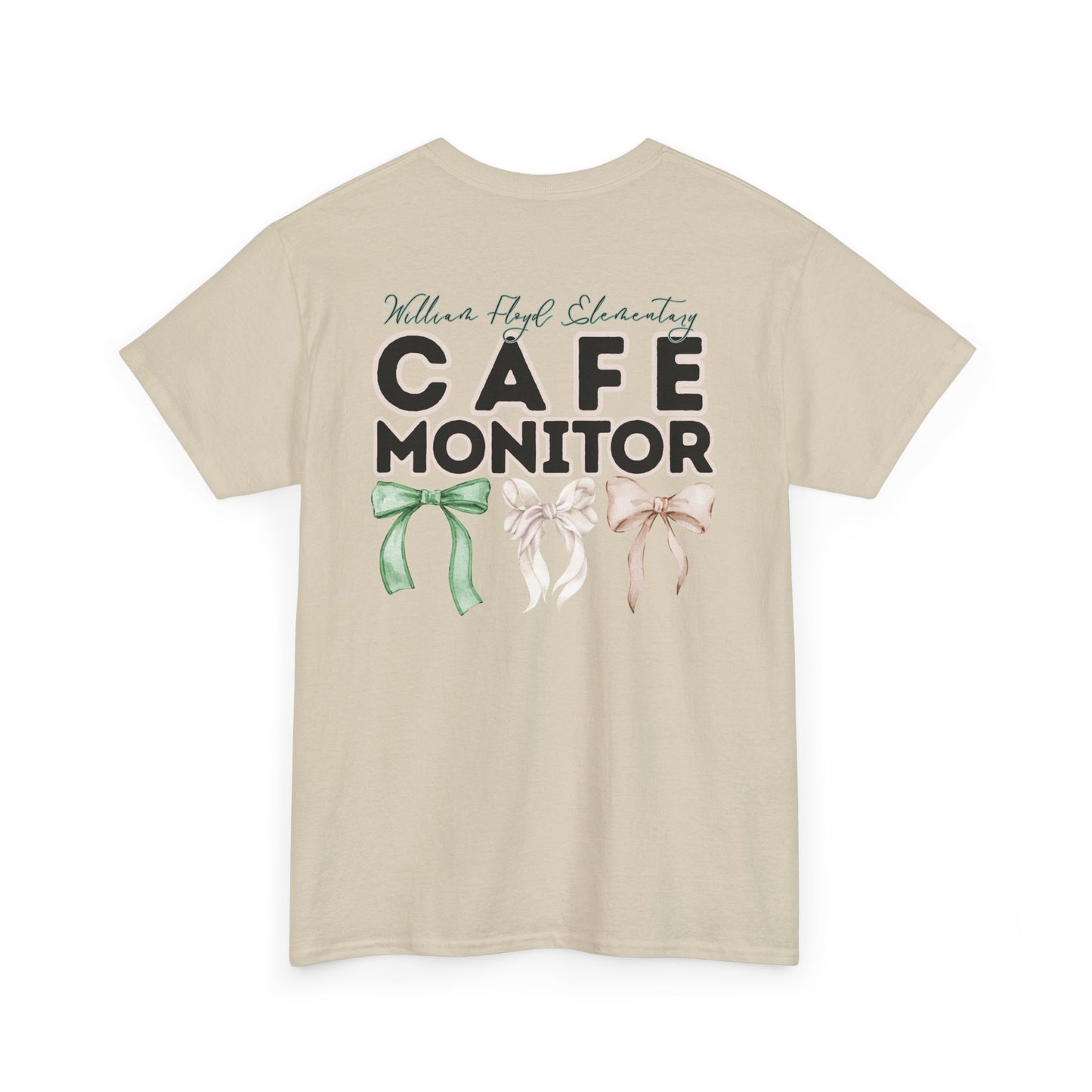 WFE Cafe Monitor and Bows- Unisex Heavy Cotton Tee with Bow Design