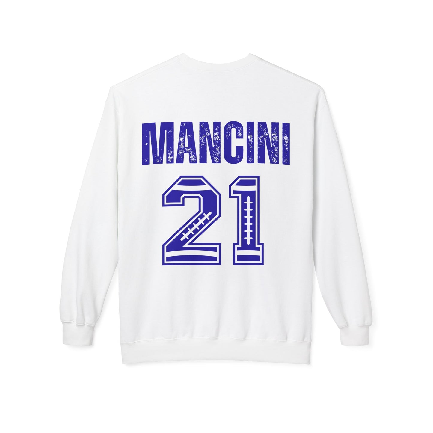 Mancini- Personalized - Sporty Football Sweatshirt for Fans, Unisex Crewneck with Team Spirit Design