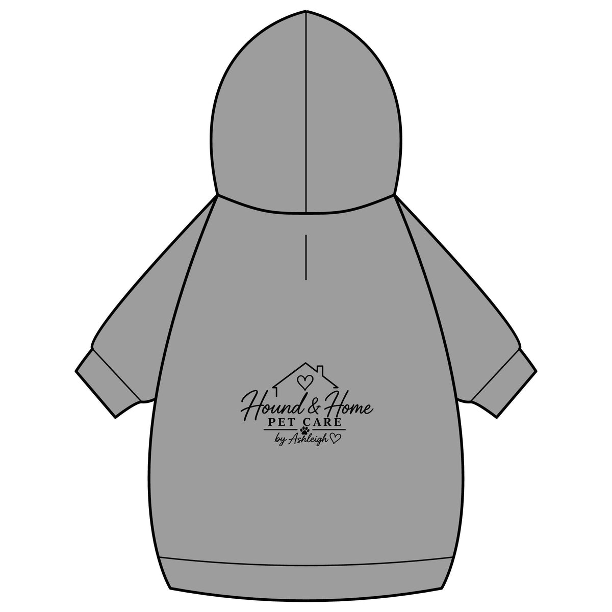 Pet Hoodie with Collar Hole — Hound & Home Logo