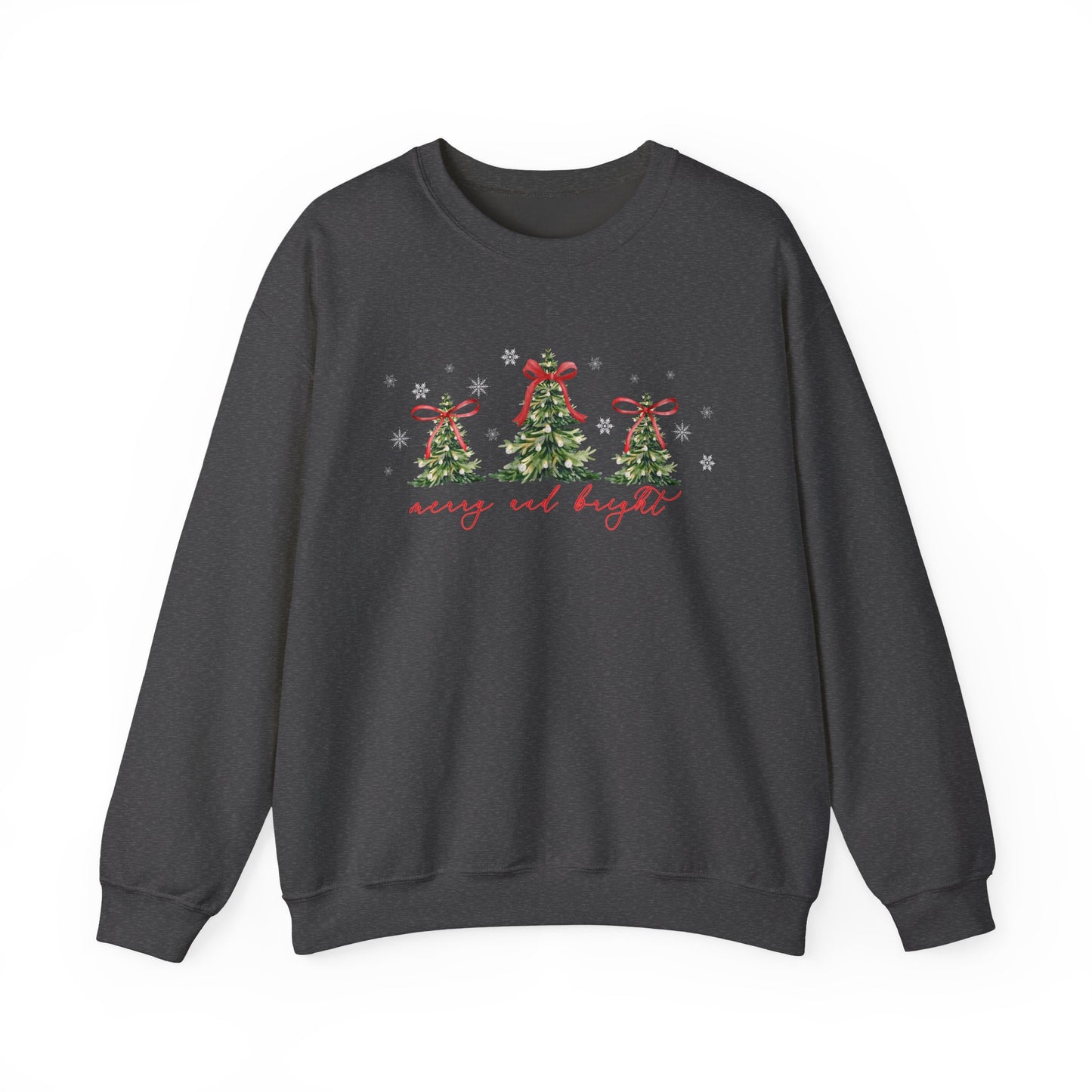 Christmas Trees "Merry and Bright" Christmas Crewneck