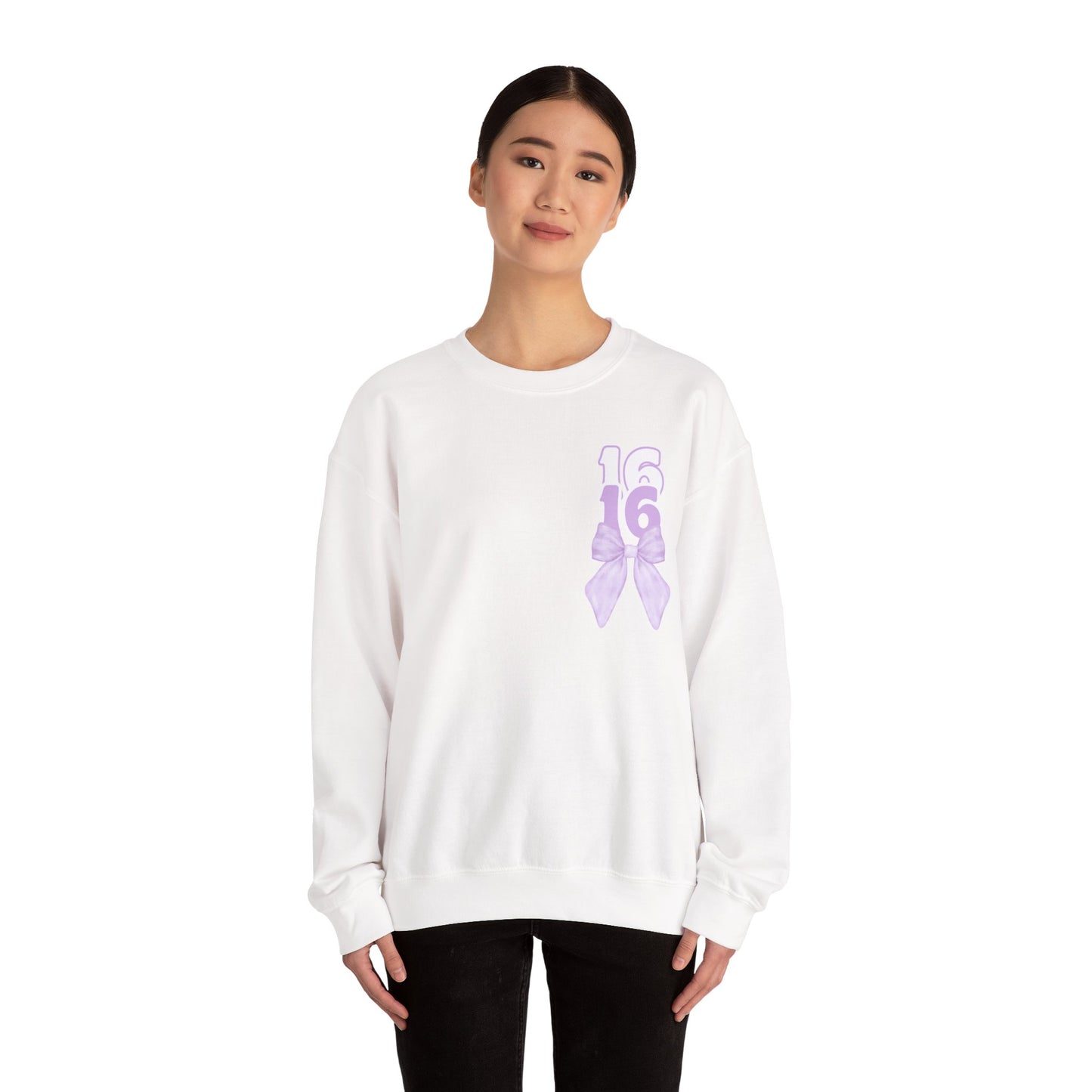 Sweet Sixteen Crewneck Sweatshirt, Birthday Gift, Unisex- Personalized