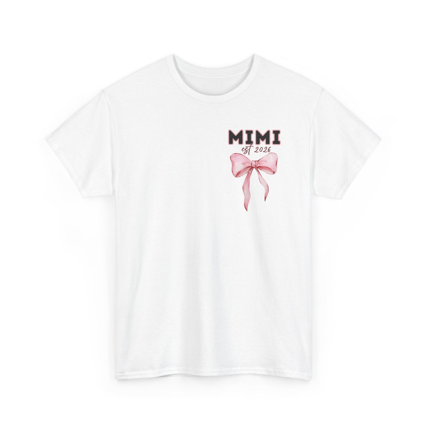 Mimi est 2026 Pink Bow Unisex Heavy Cotton Tee - Mother's Day
