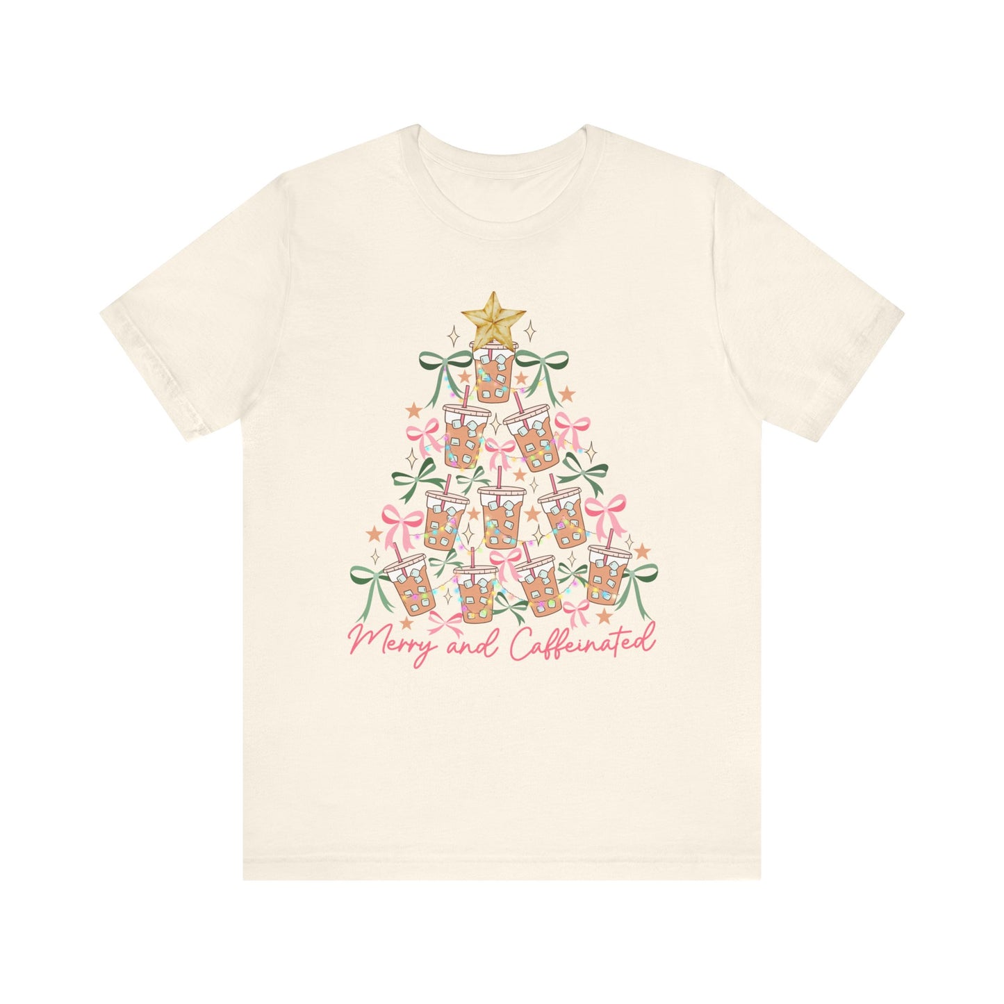 Merry and Caffeinated— Christmas Unisex T‑Shirt