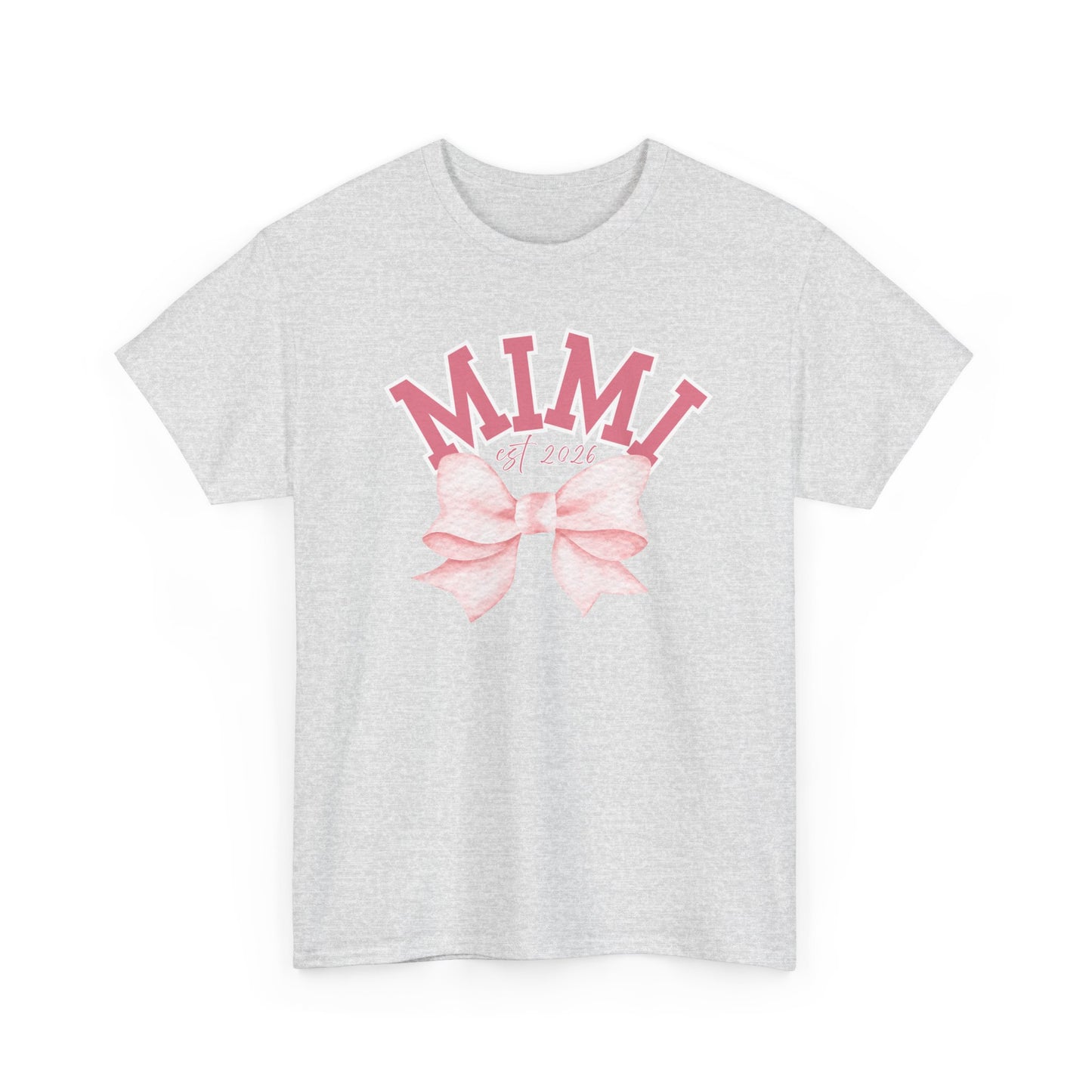 Mimi est 2026 Pink Bow Unisex Heavy Cotton Tee - Mother's Day