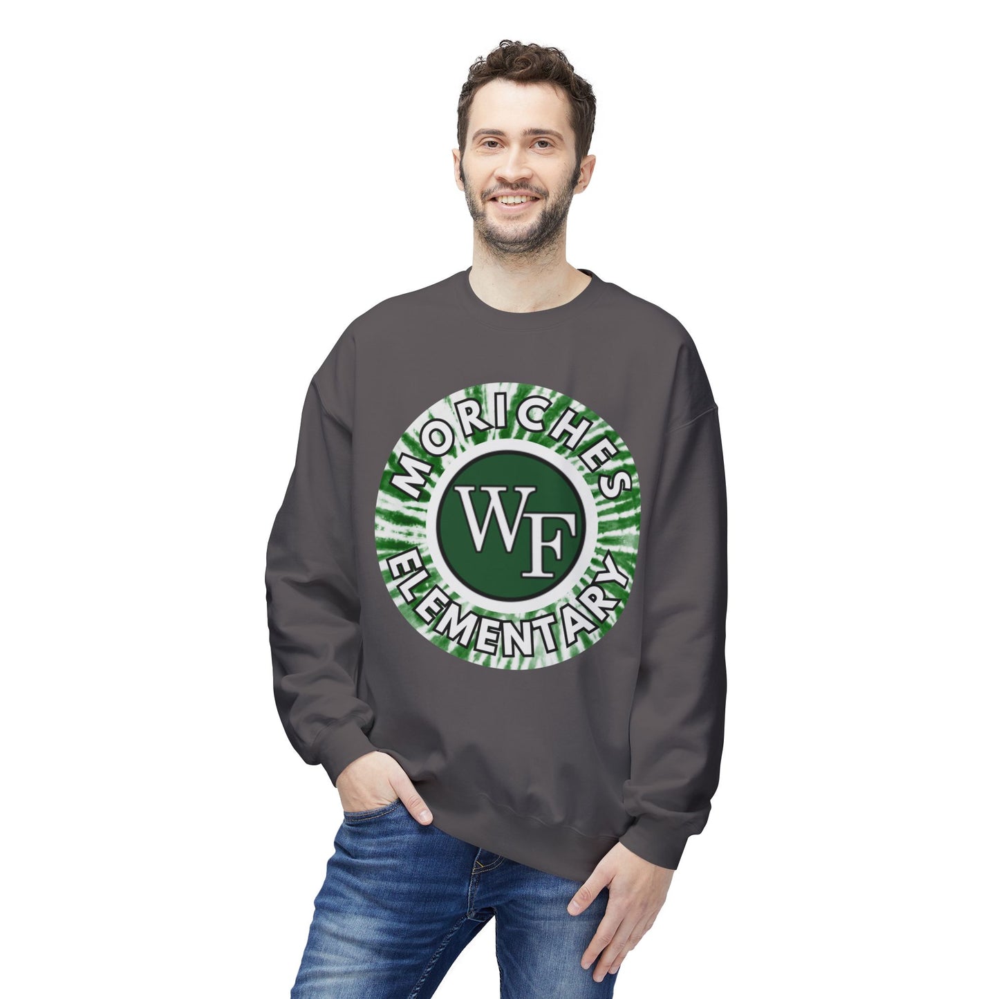 Moriches Tie Dye Logo-  Fleece Crewneck Sweatshirt