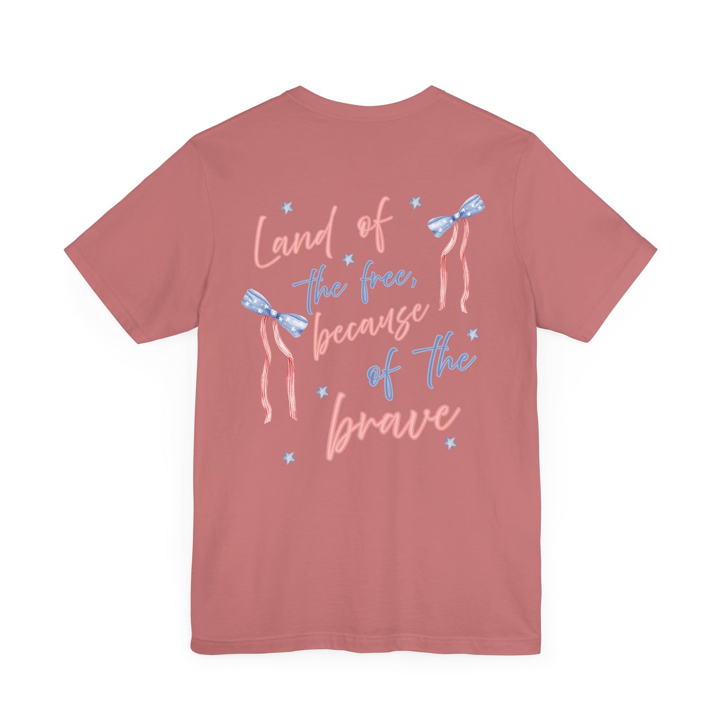 Land of the Free Tee with Bow | Perfect for all of America's Holidays