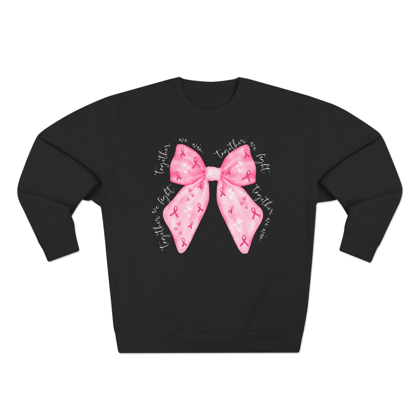 Breast Cancer Bow- Awareness Unisex Crewneck Sweatshirt