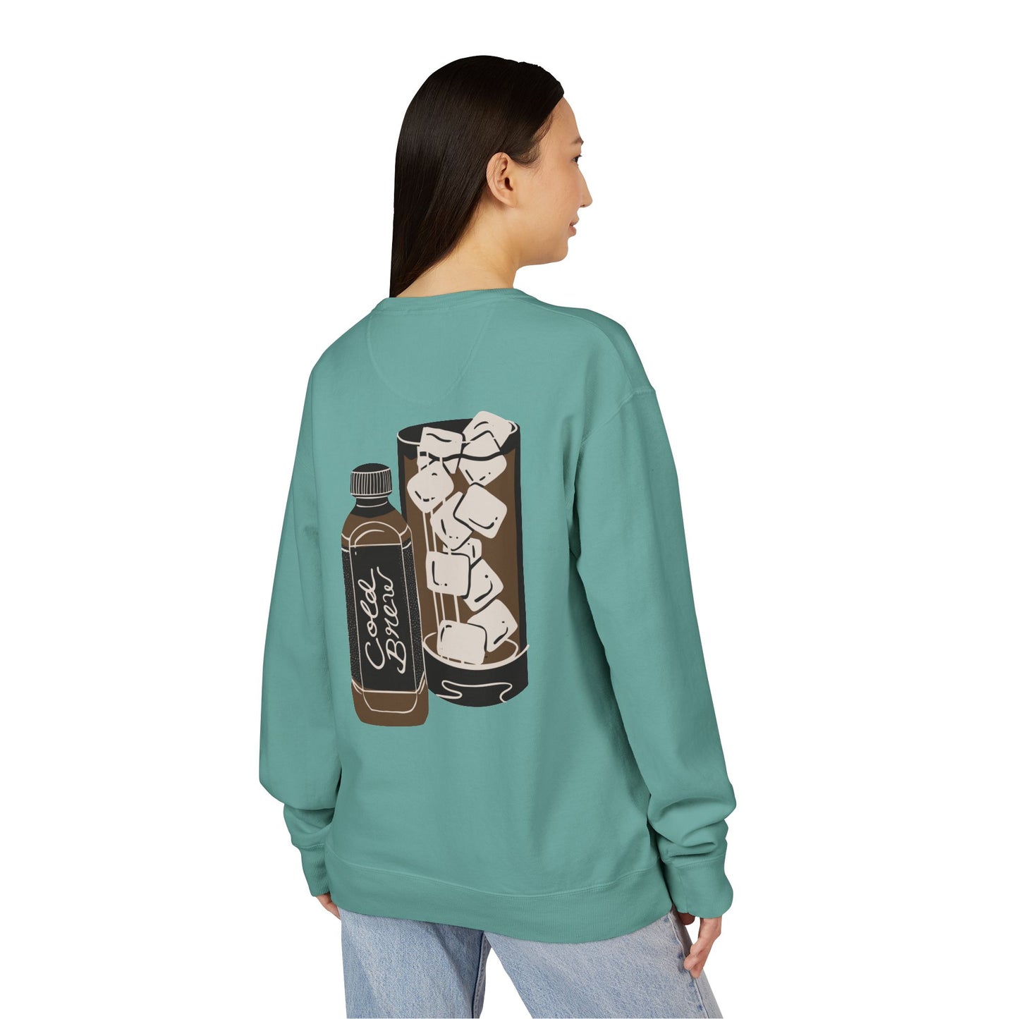 Cold Brew Crew Garment Dyed Sweatshirt, Coffee Lovers Apparel