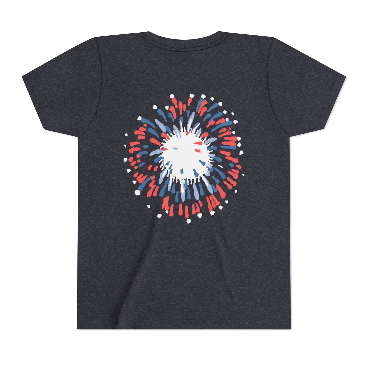 Patriotic Youth Tee for Girls, USA - Kids Short Sleeve Shirt, Holiday Mini