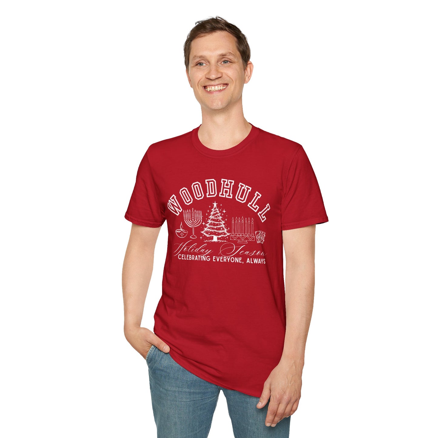 Woodhull- Celebrating Everyone, Always Holiday T-Shirt (Christmas)