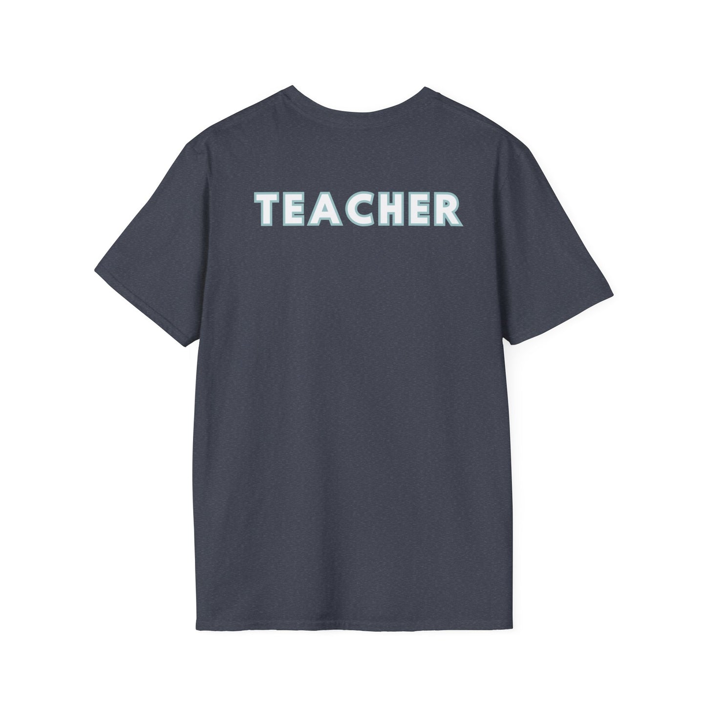 Little Leaders Teacher w/ Backpack Design Unisex Softstyle T-Shirt