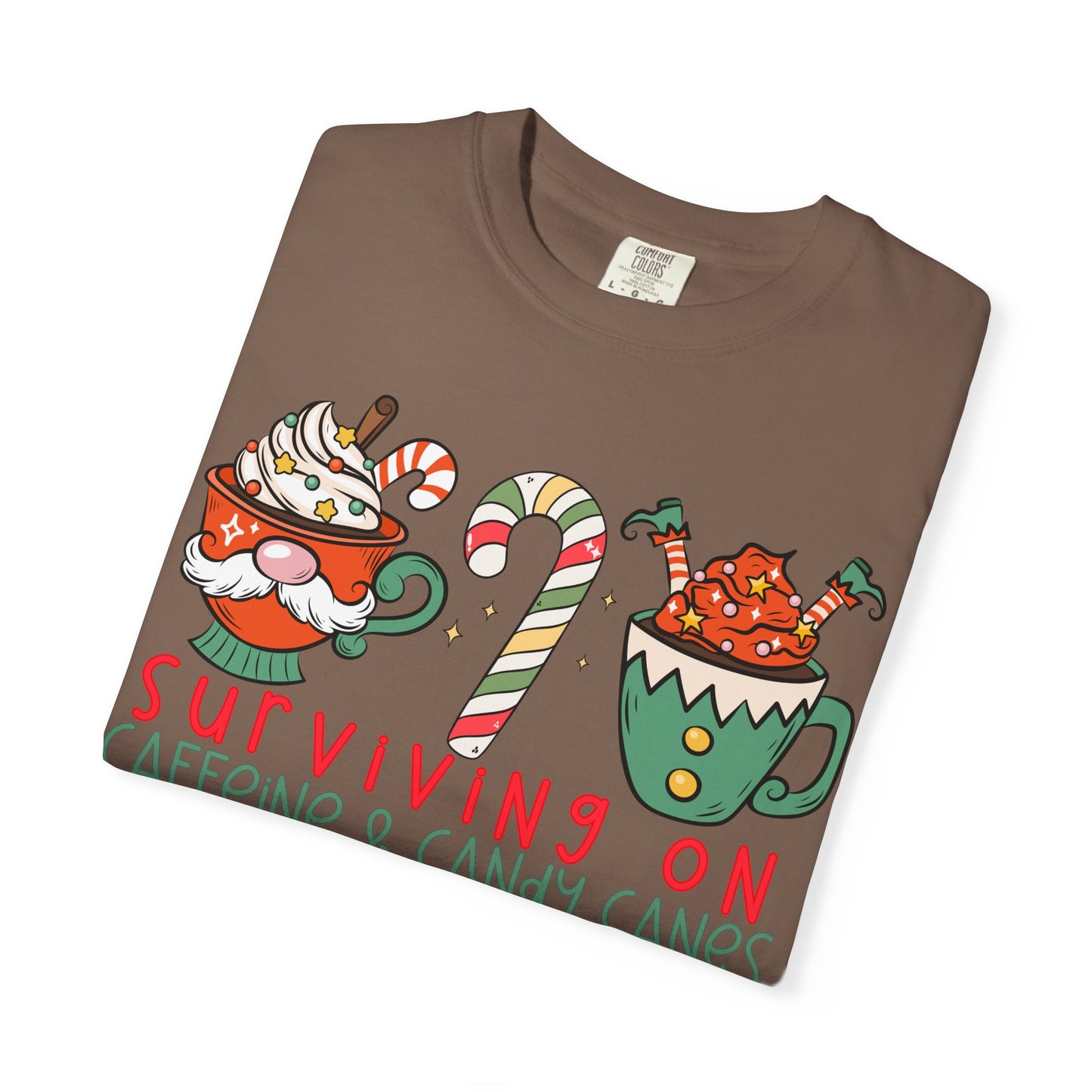 Surviving on Caffeine and Candy Canes— Christmas Tee