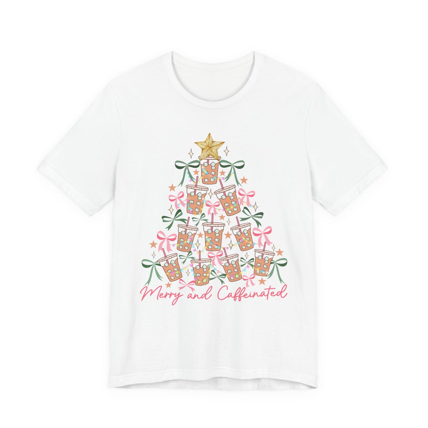Merry and Caffeinated— Christmas Unisex T‑Shirt