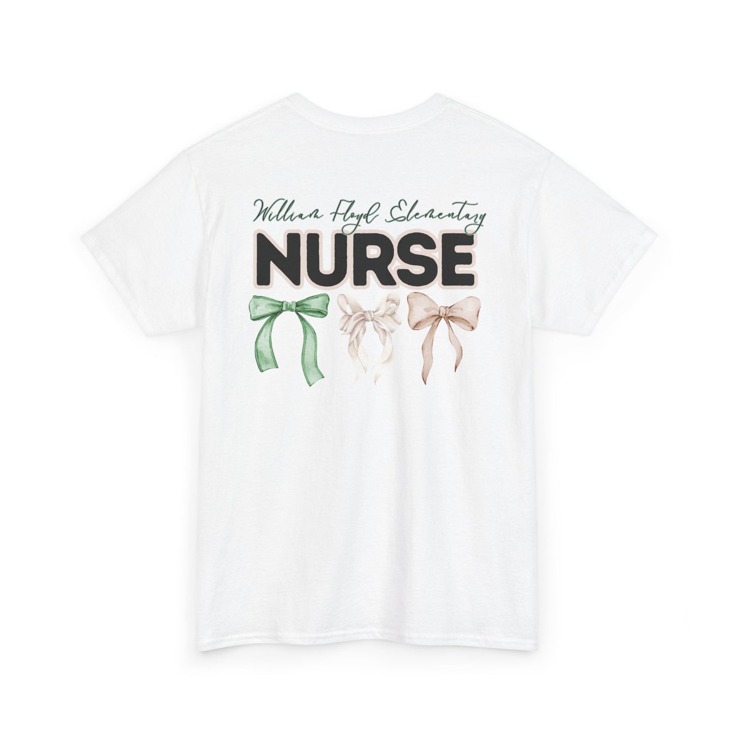 WFE Nurse and Bows- Unisex Heavy Cotton Tee with Bow Design