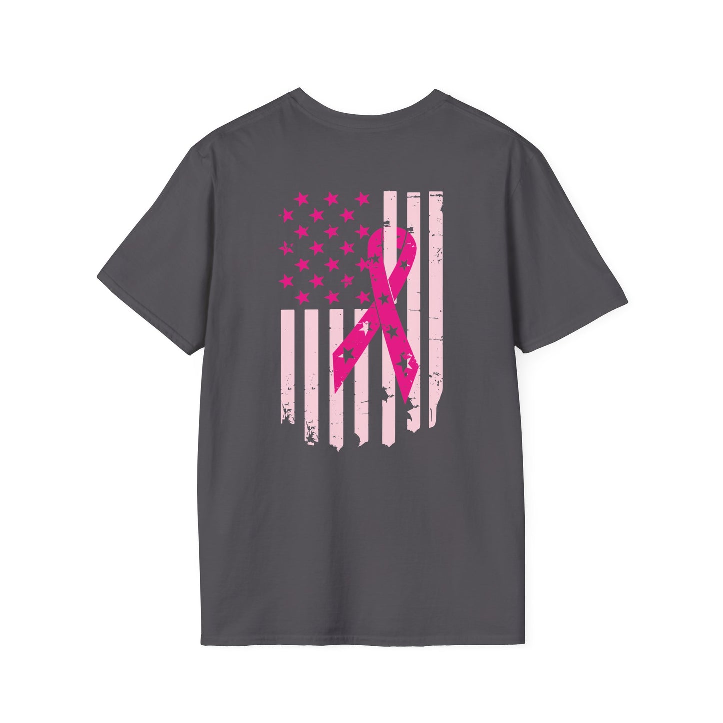 Breast Cancer Flag Awareness Tee, Unisex Softstyle T-Shirt