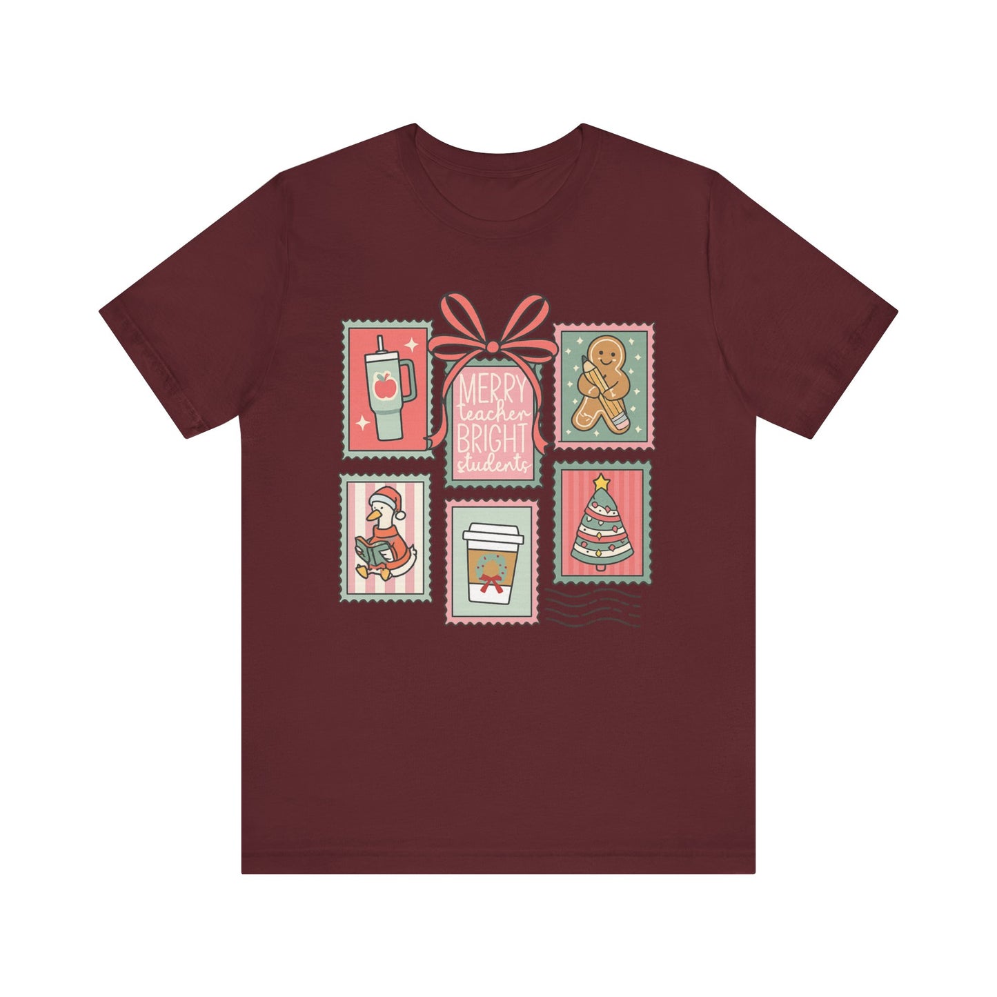 Merry Teacher, Bright Students— Christmas Unisex T‑Shirt