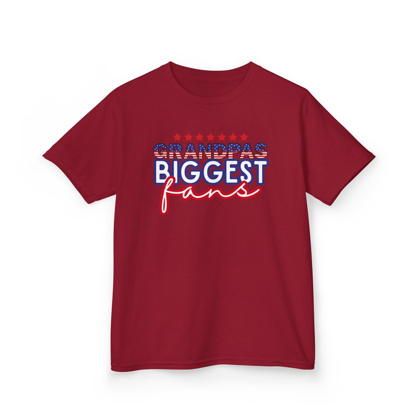Custom Grandpa's Biggest Fans Kids T-Shirt - Jolly 70 Design, Perfect for Family Gatherings!