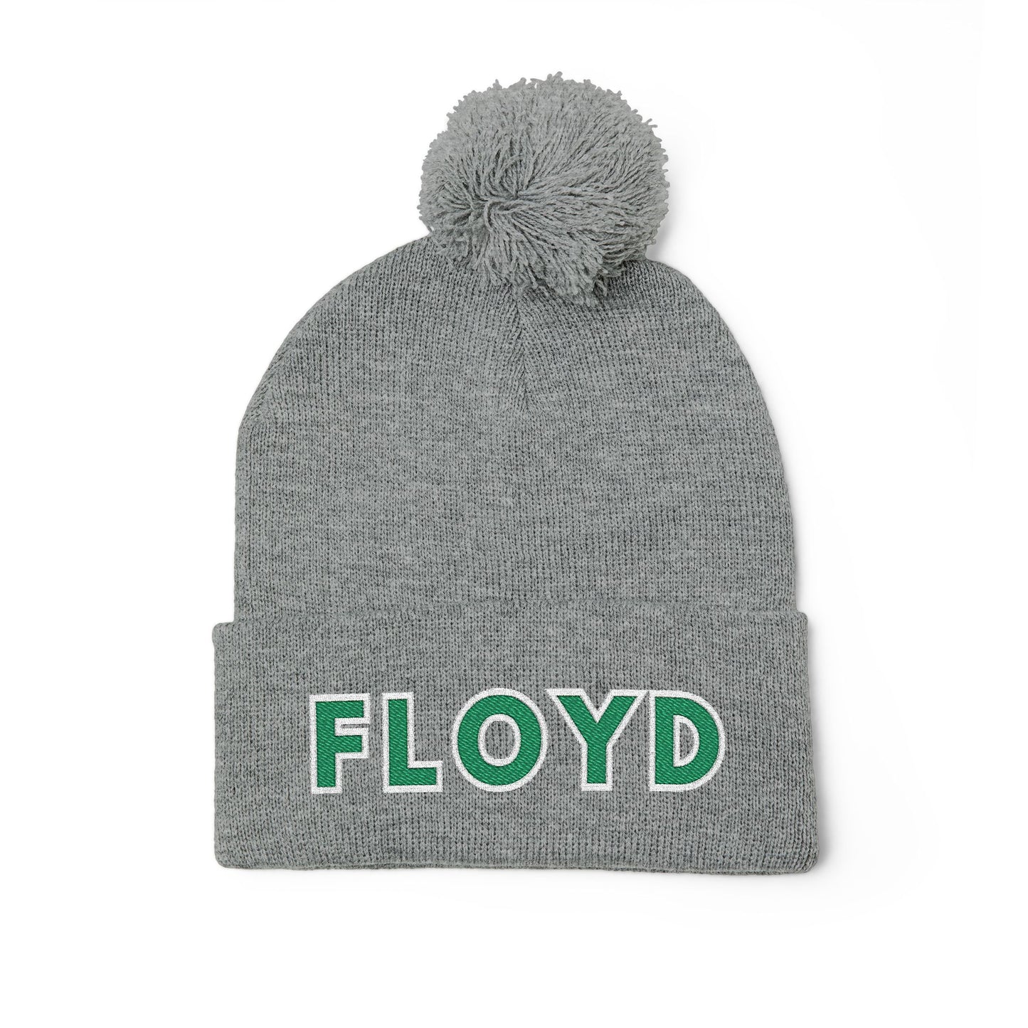 FLOYD Embroidered Pom-Pom Beanie