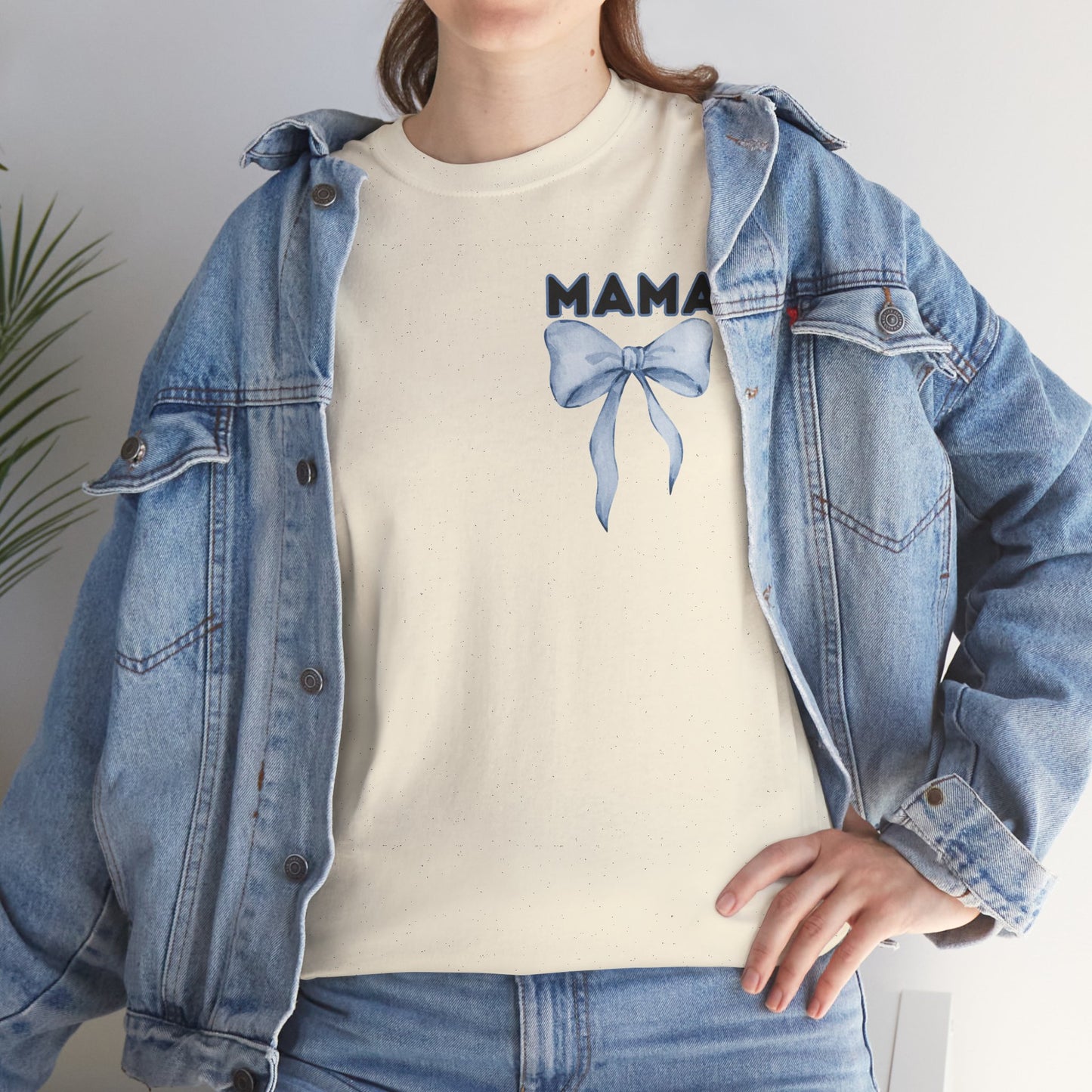 Mama Blue Bow Unisex Heavy Cotton Tee - All Day Everyday