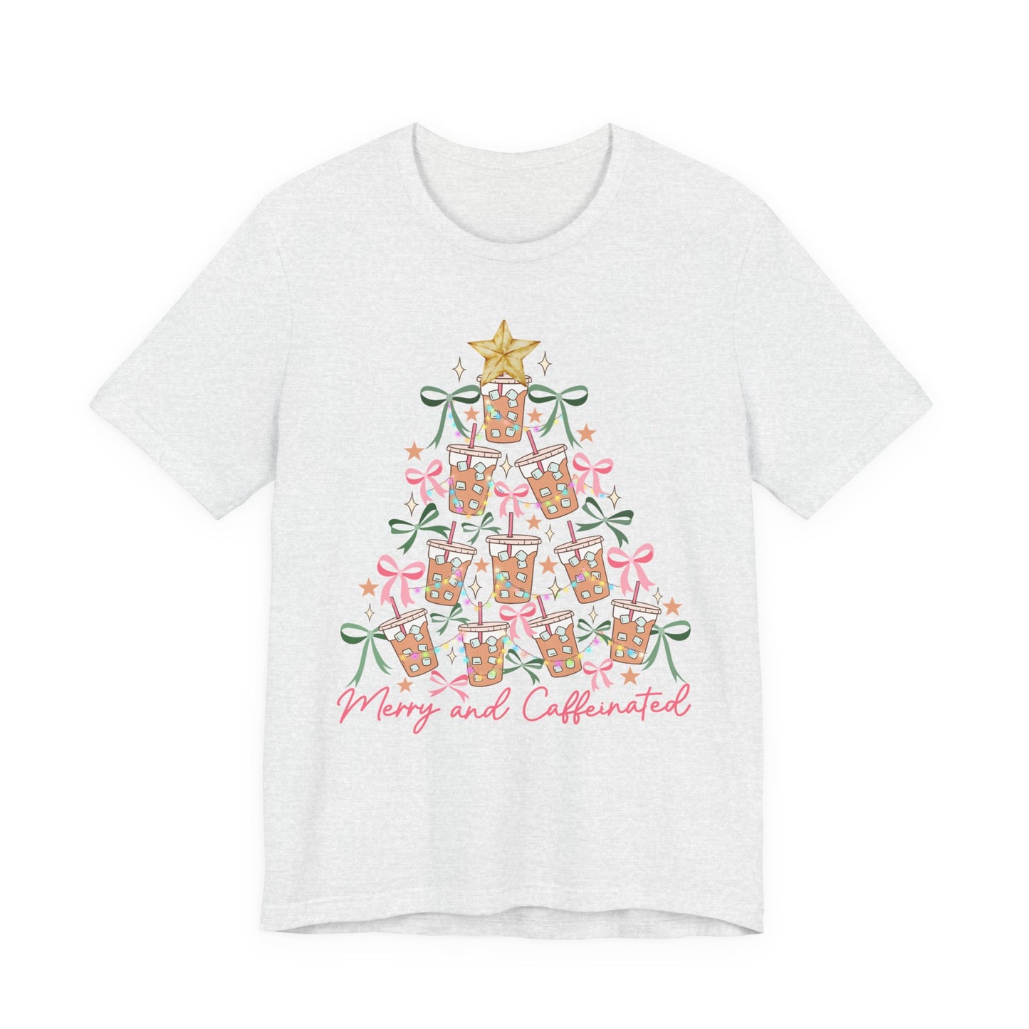 Merry and Caffeinated— Christmas Unisex T‑Shirt