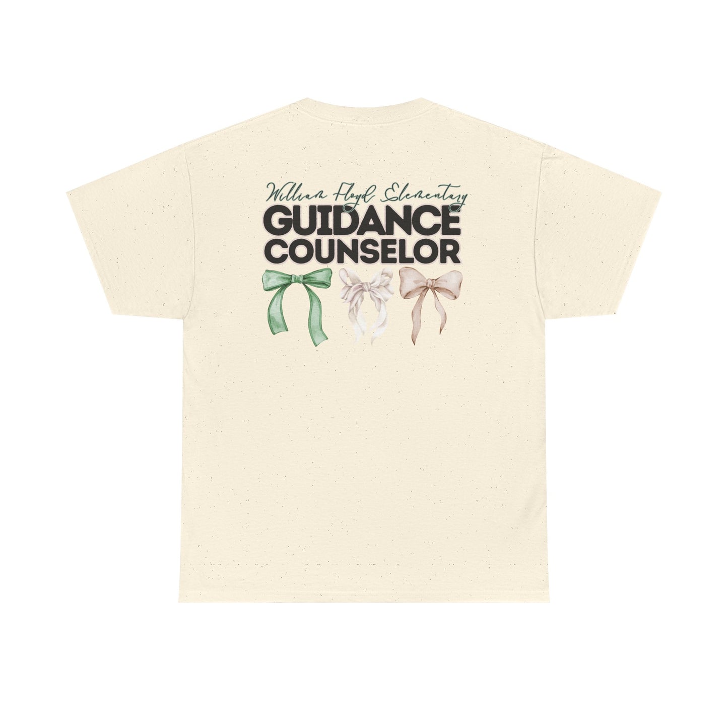 WFE Guidance Counselor and Bows- Unisex Heavy Cotton Tee with Bow Design