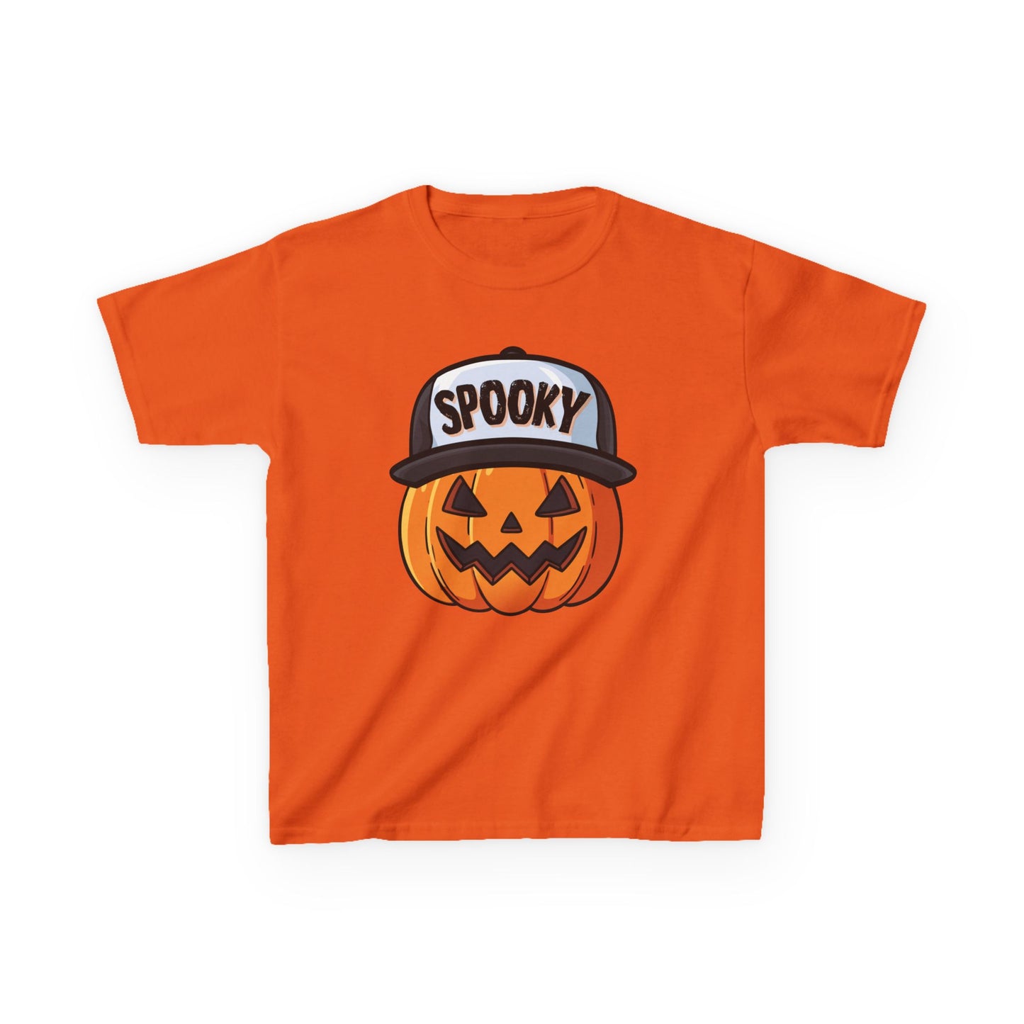 Spooky Pumpkin w/ Hat | Halloween | Kids Cotton™ Tee