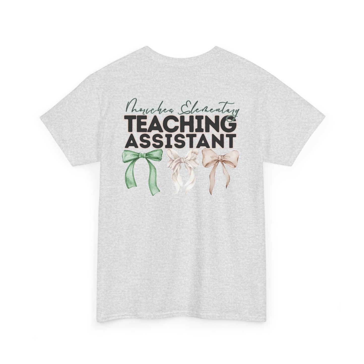 Moriches- Teaching Assistant and Bows- Unisex Heavy Cotton Tee with Bow Design