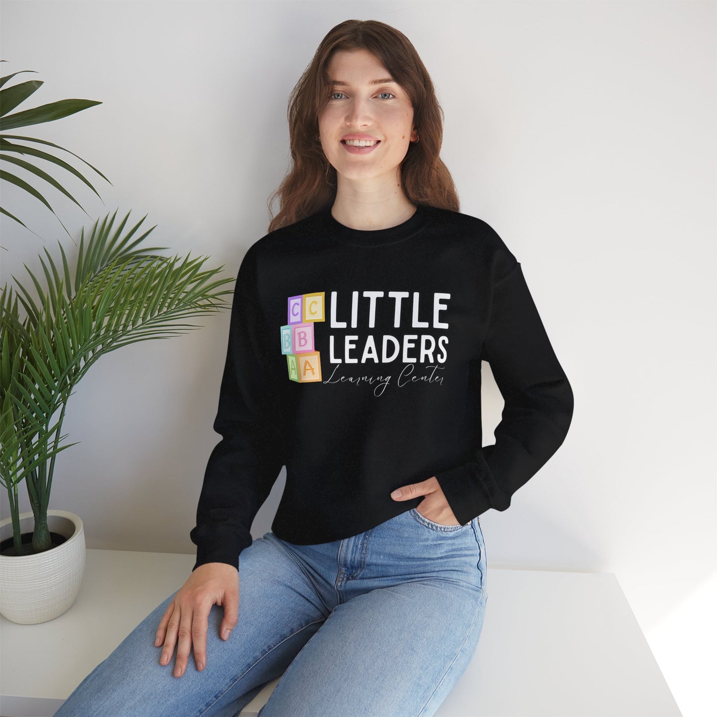 Little Leaders w/ Blocks Crewneck Unisex Sweatshirt