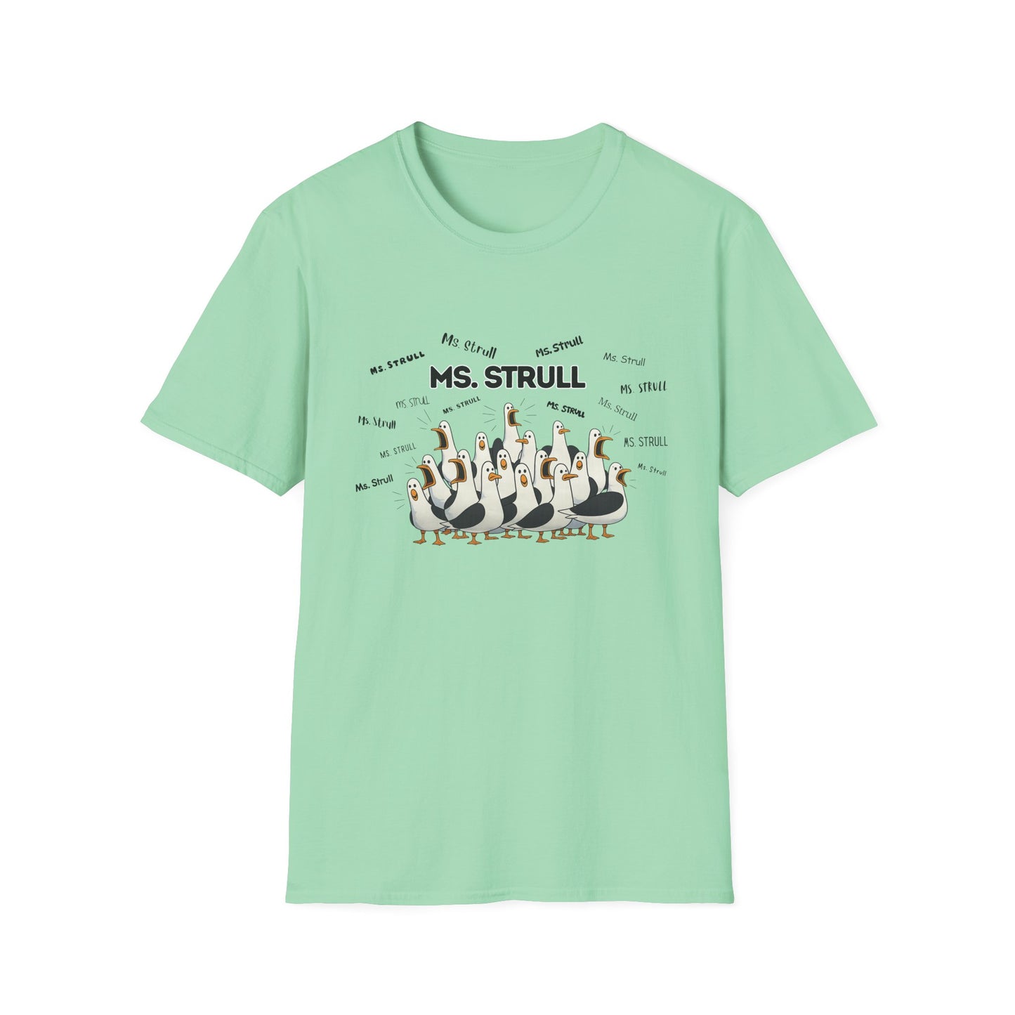 Ms. Strull - Seagull Crew Graphic T-Shirt — Personalized