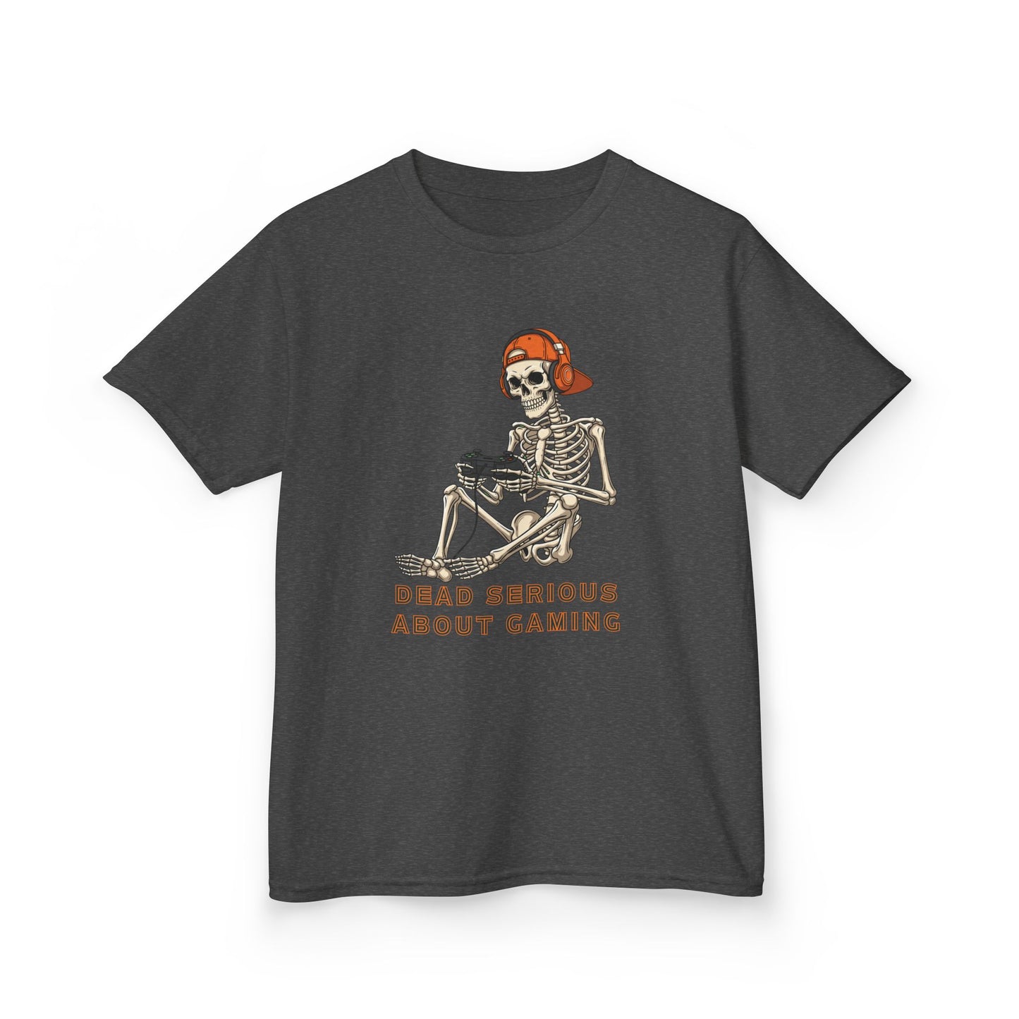 Skeleton Gaming Tee for Kids | Halloween Youth T-Shirt